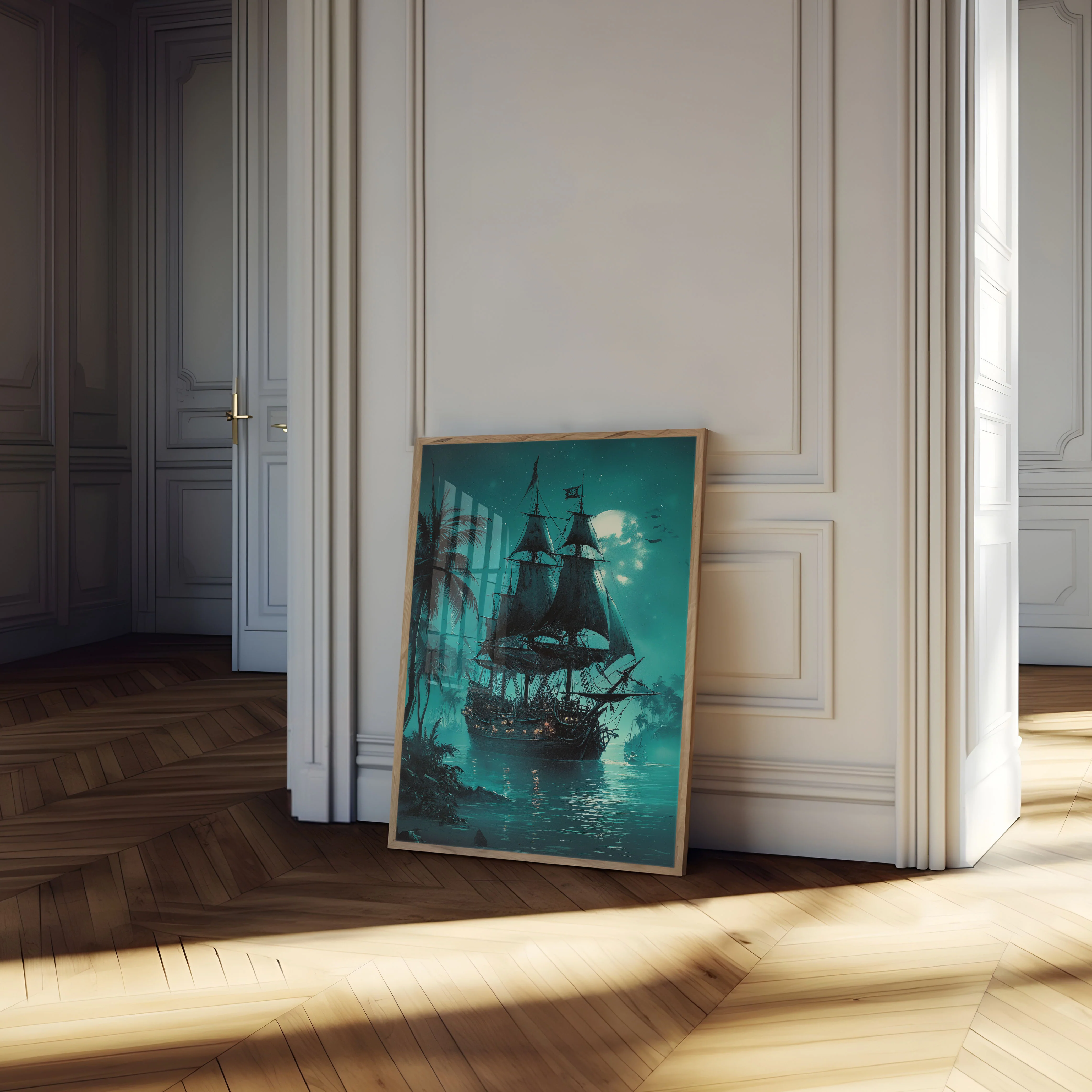 Midnight Pirate Ship Poster - Image 4