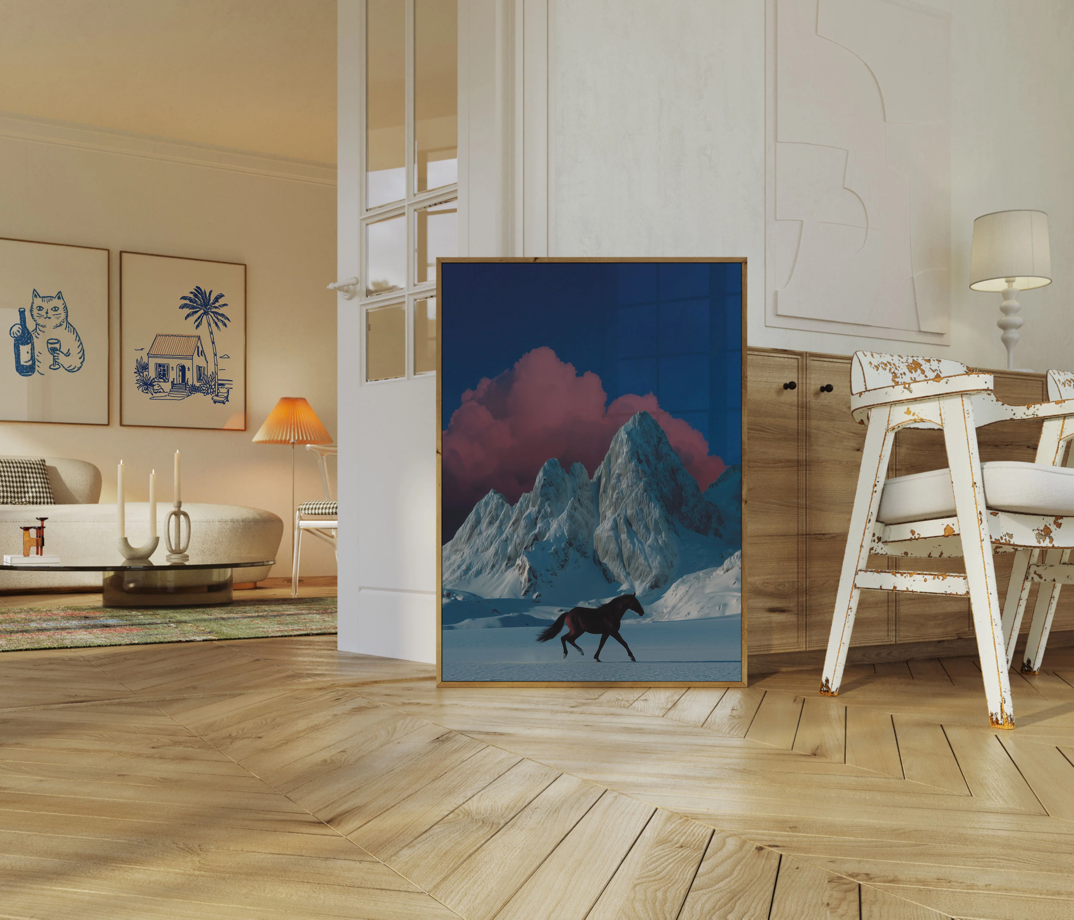 Midnight Stallion Mountain Poster - Image 5