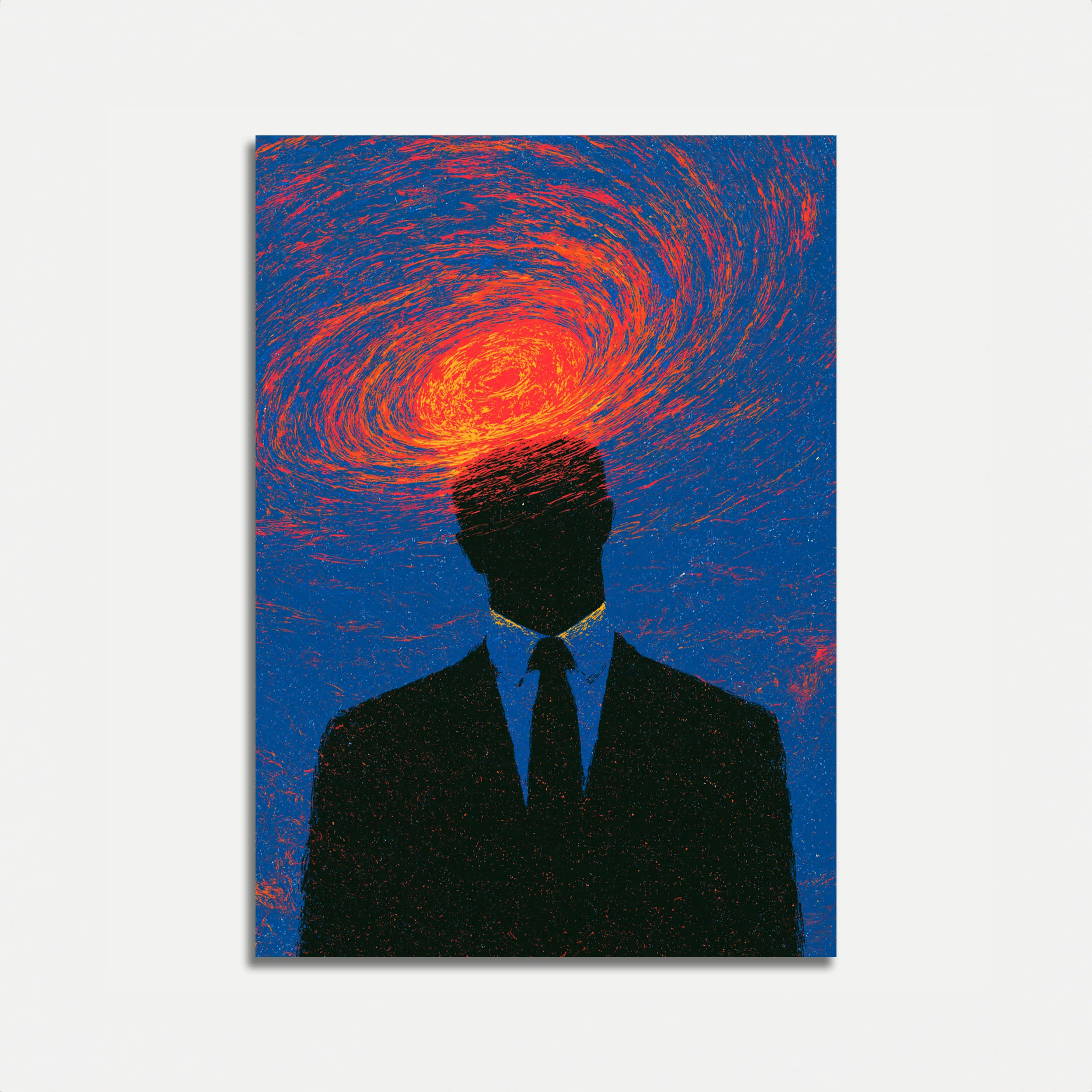 Mind on Fire Abstract Poster