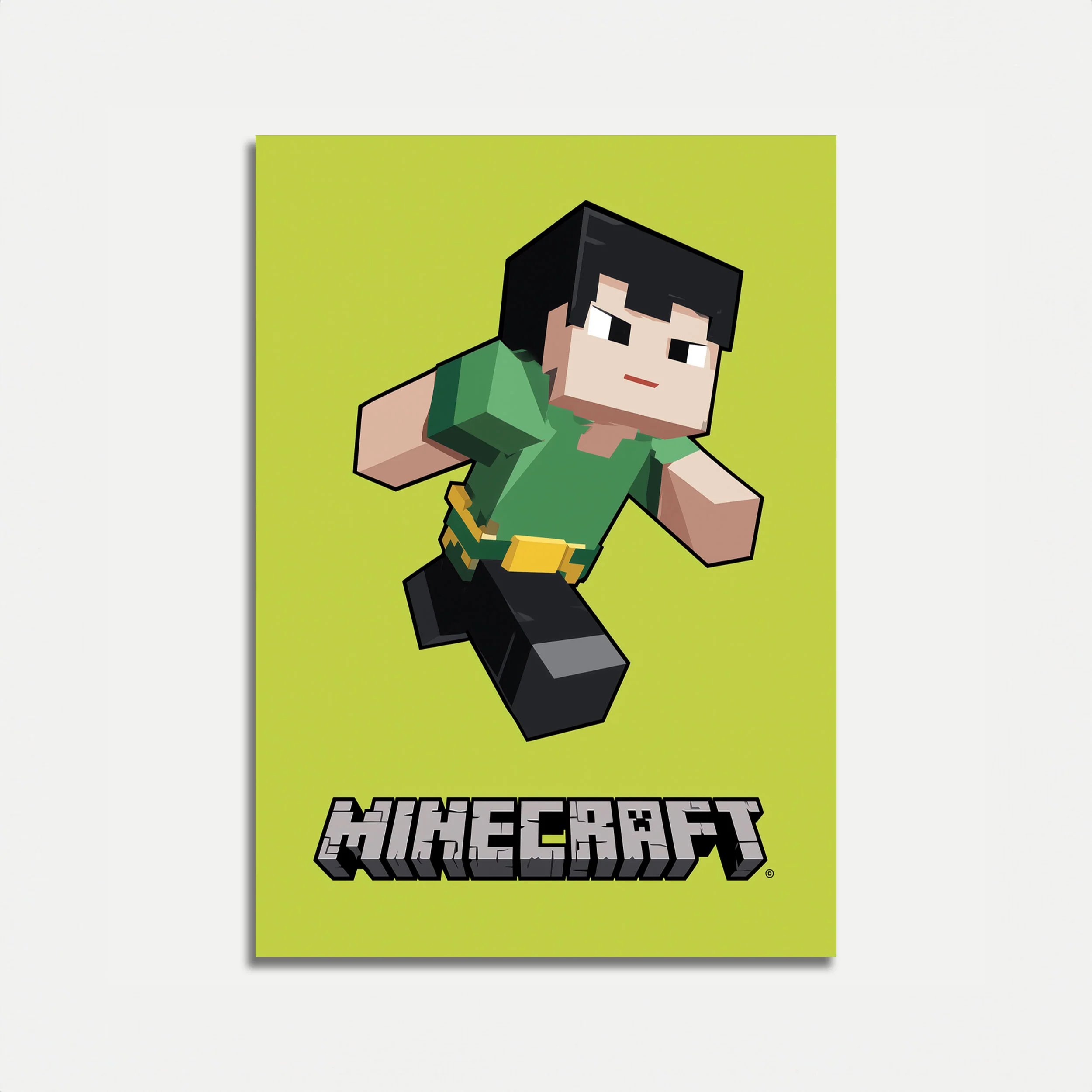 Minecraft Character Jump Poster
