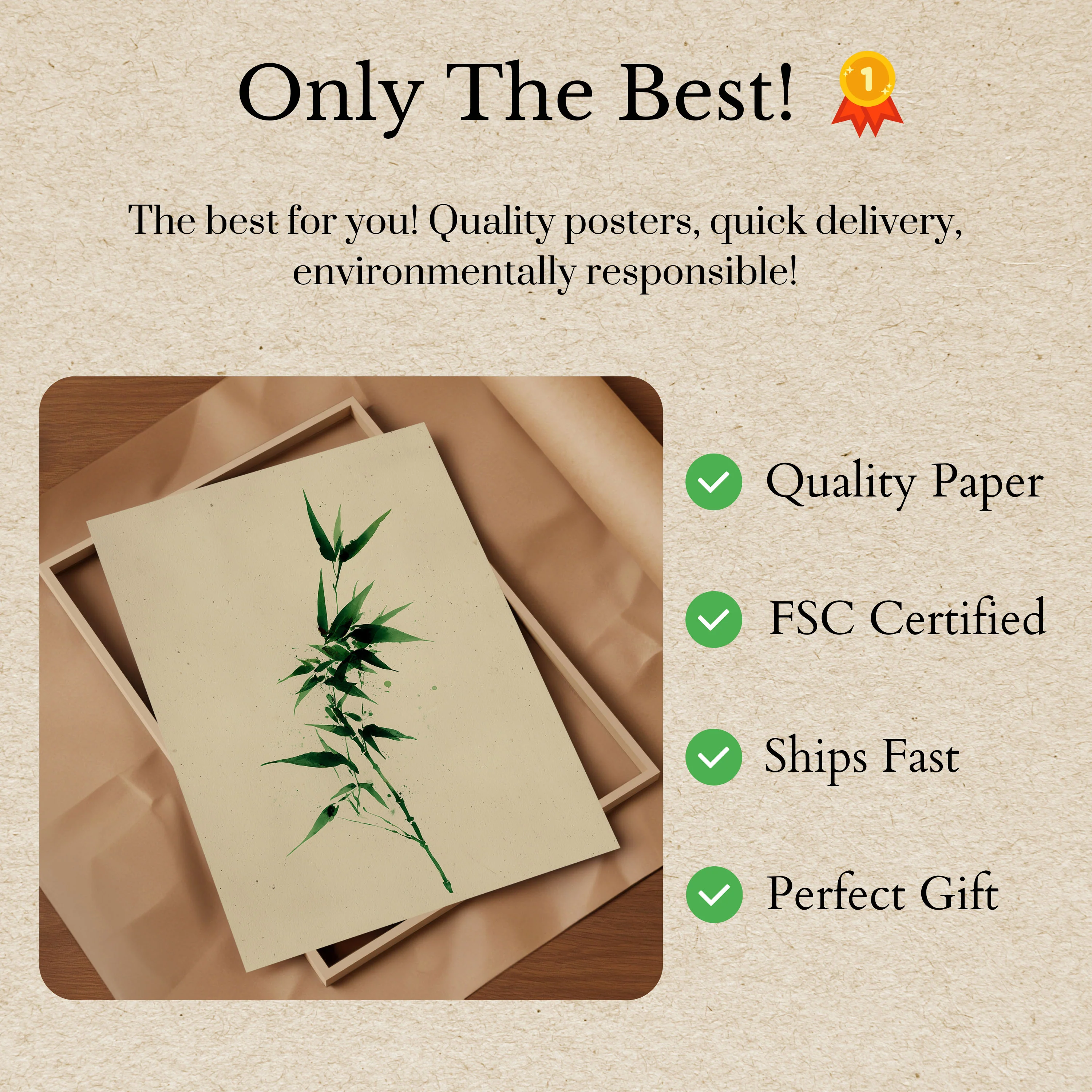 Minimalist Bamboo Branch Poster - Image 3