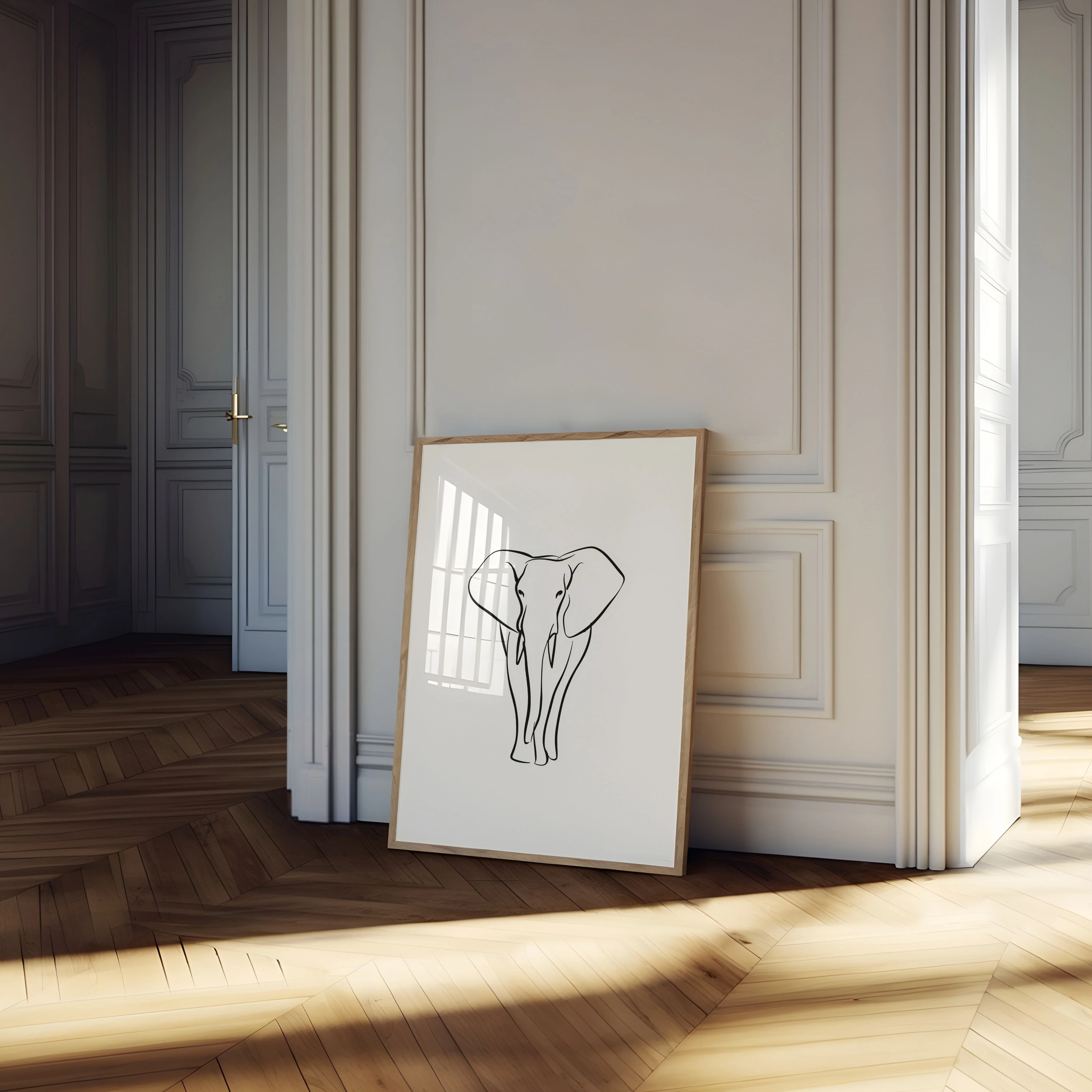 Minimalist Elephant Line Art Poster - Image 4