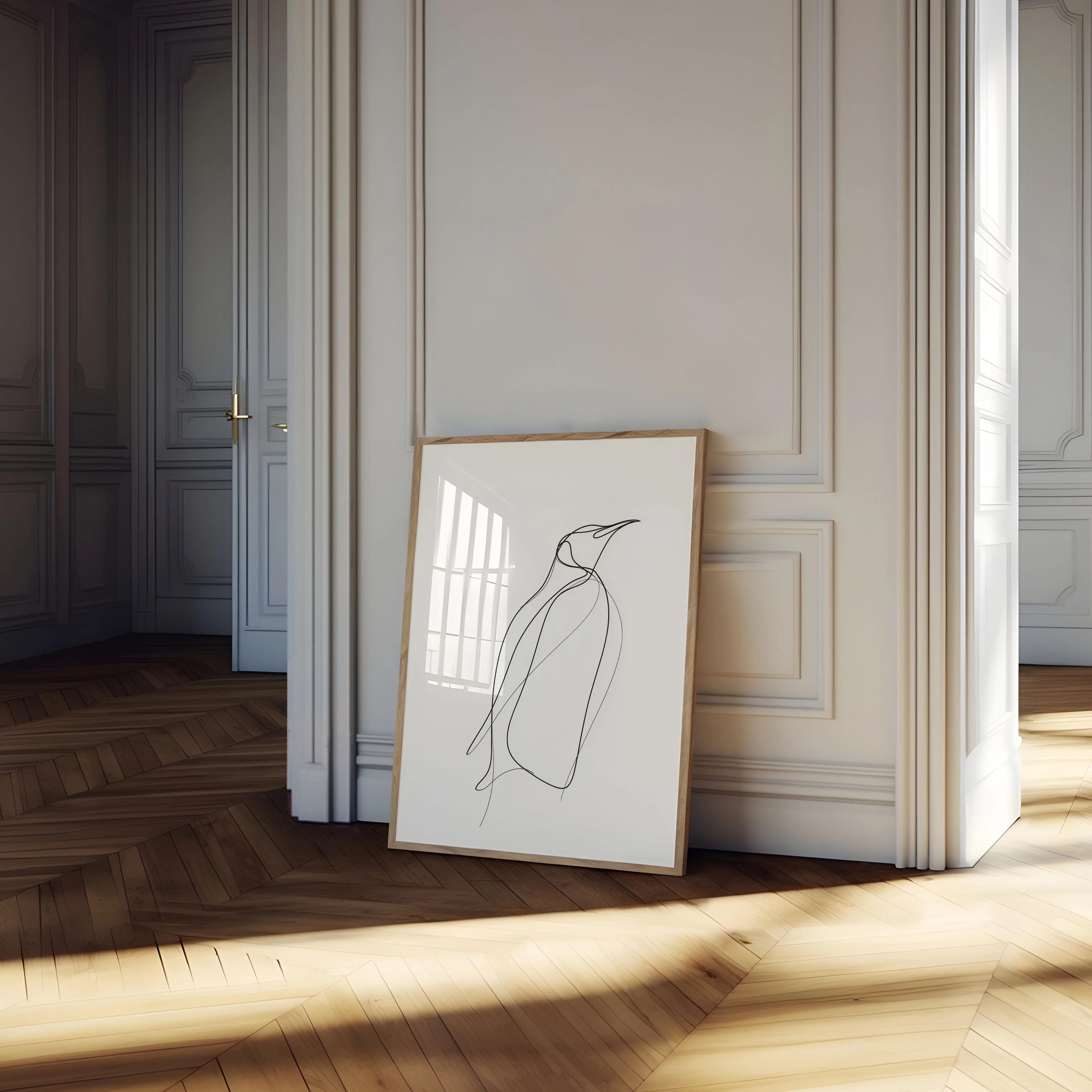 Minimalist Penguin Line Art Poster - Image 4