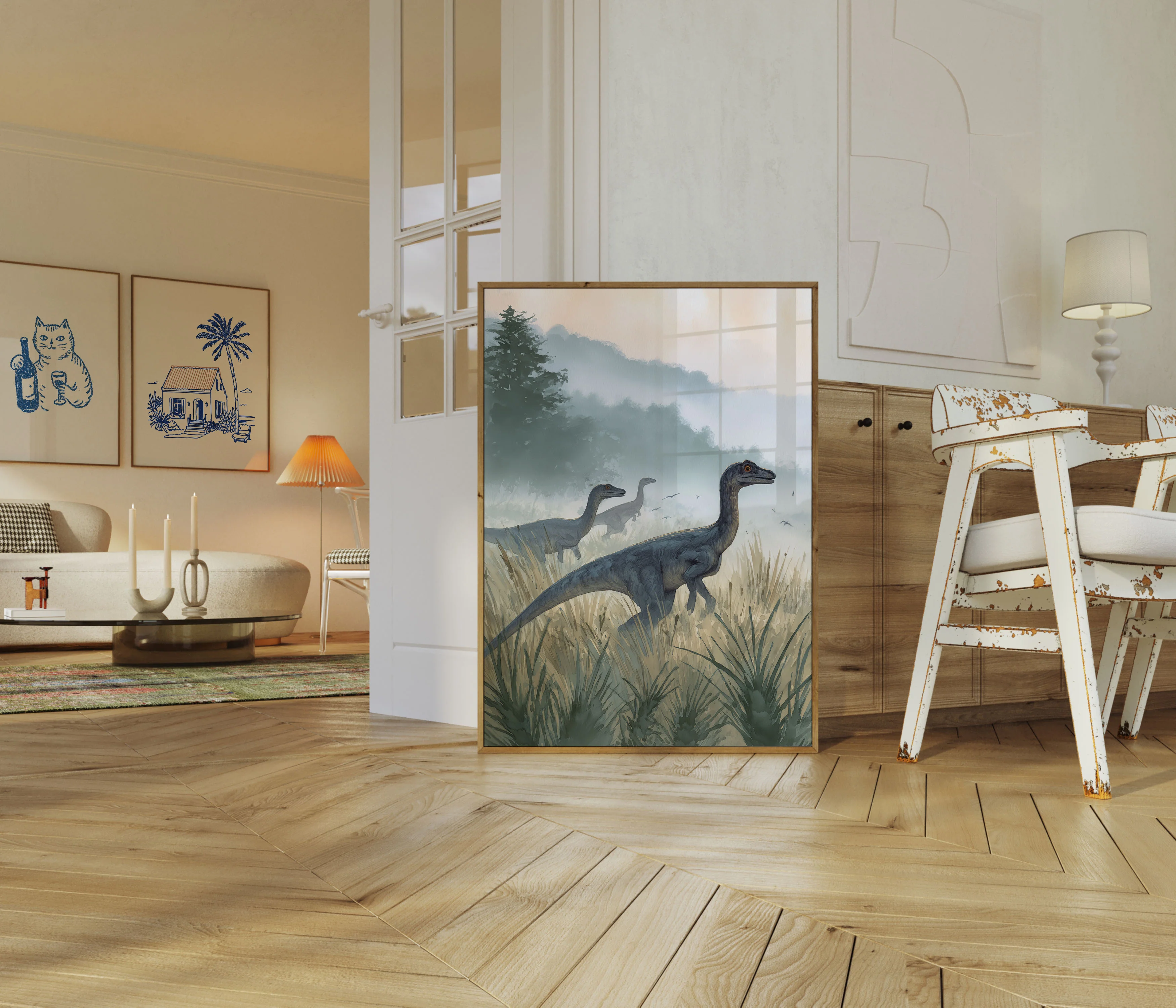Misty Dinosaur Wilderness Poster - Image 5