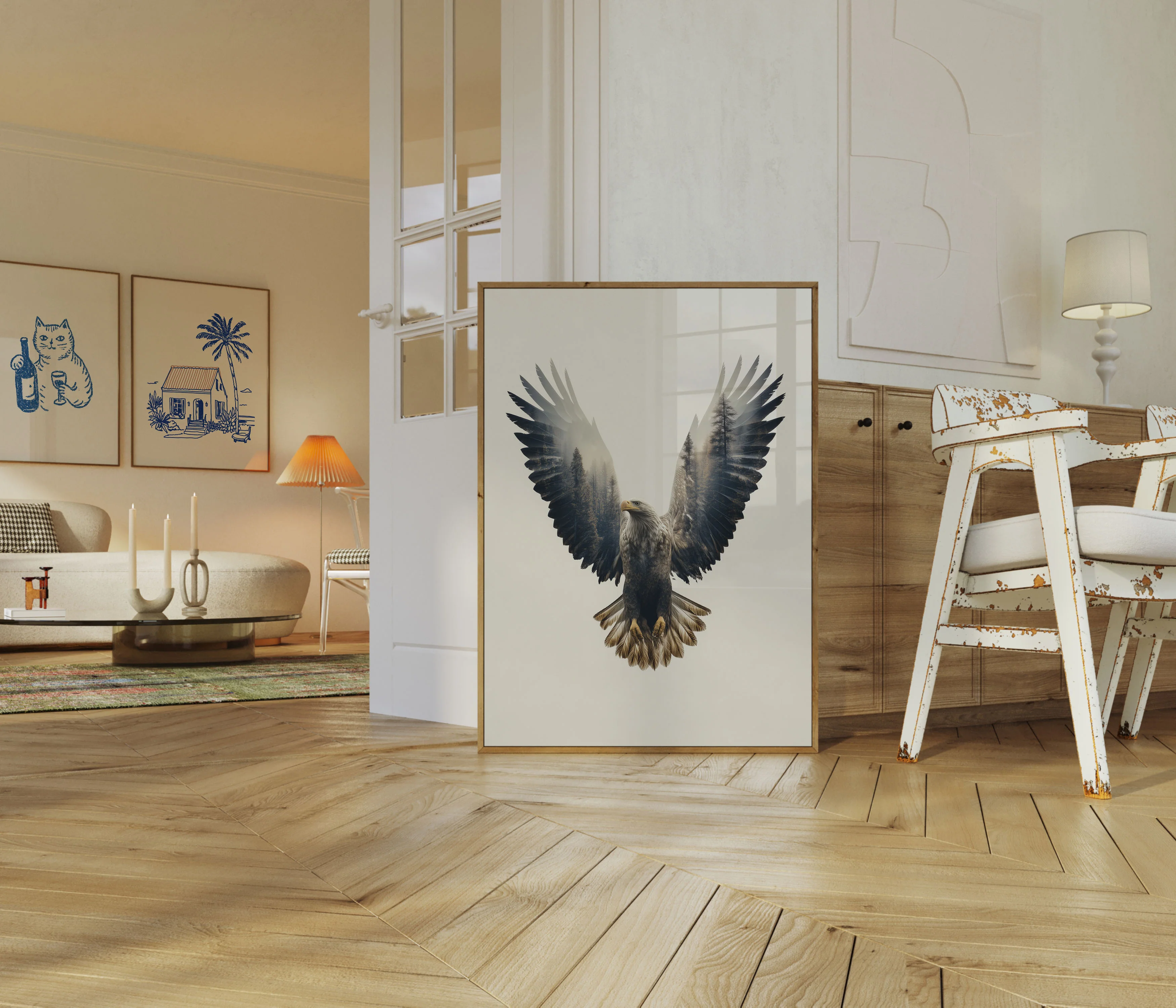 Misty Forest Eagle Poster - Image 5