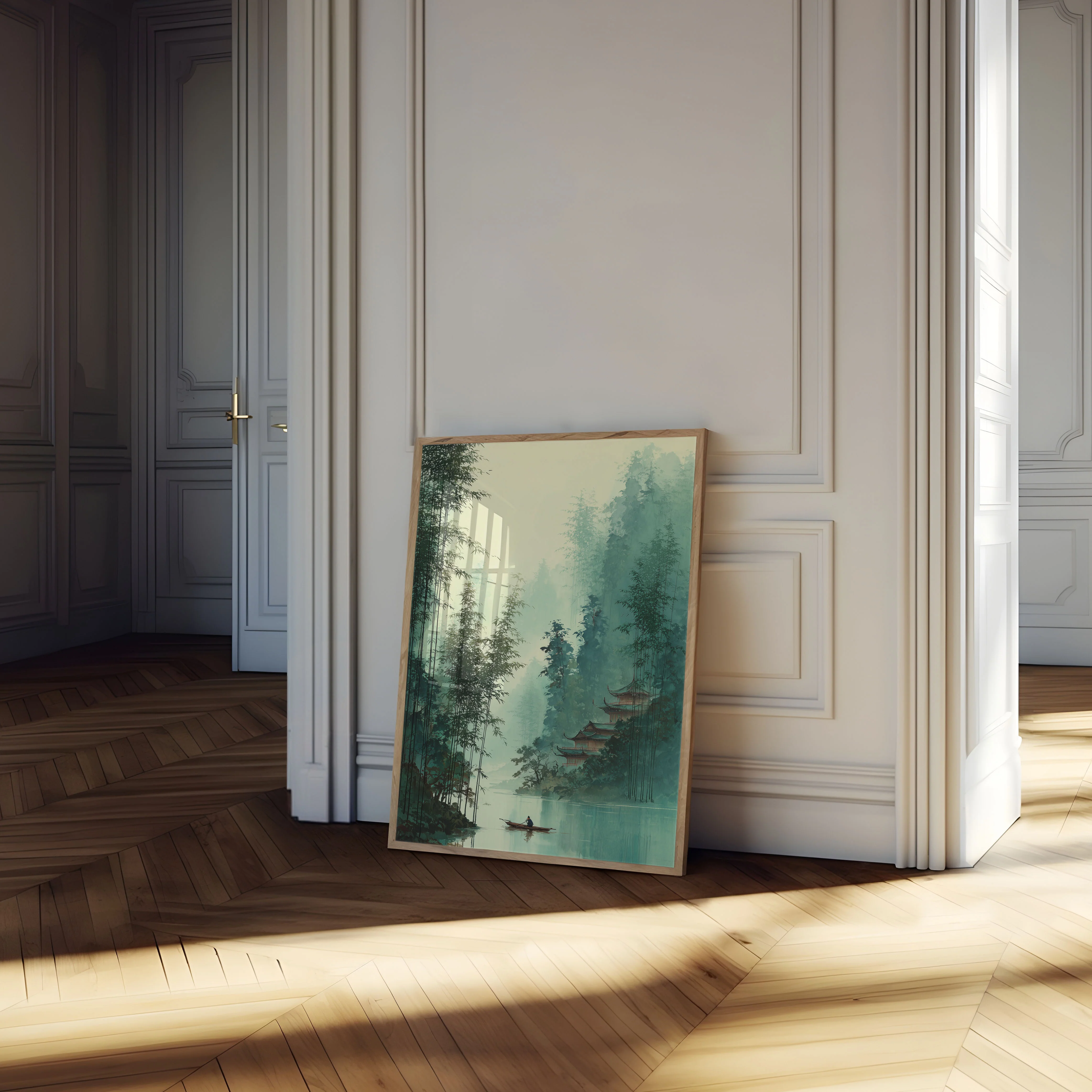 Misty Forest Zen Temple Poster - Image 4