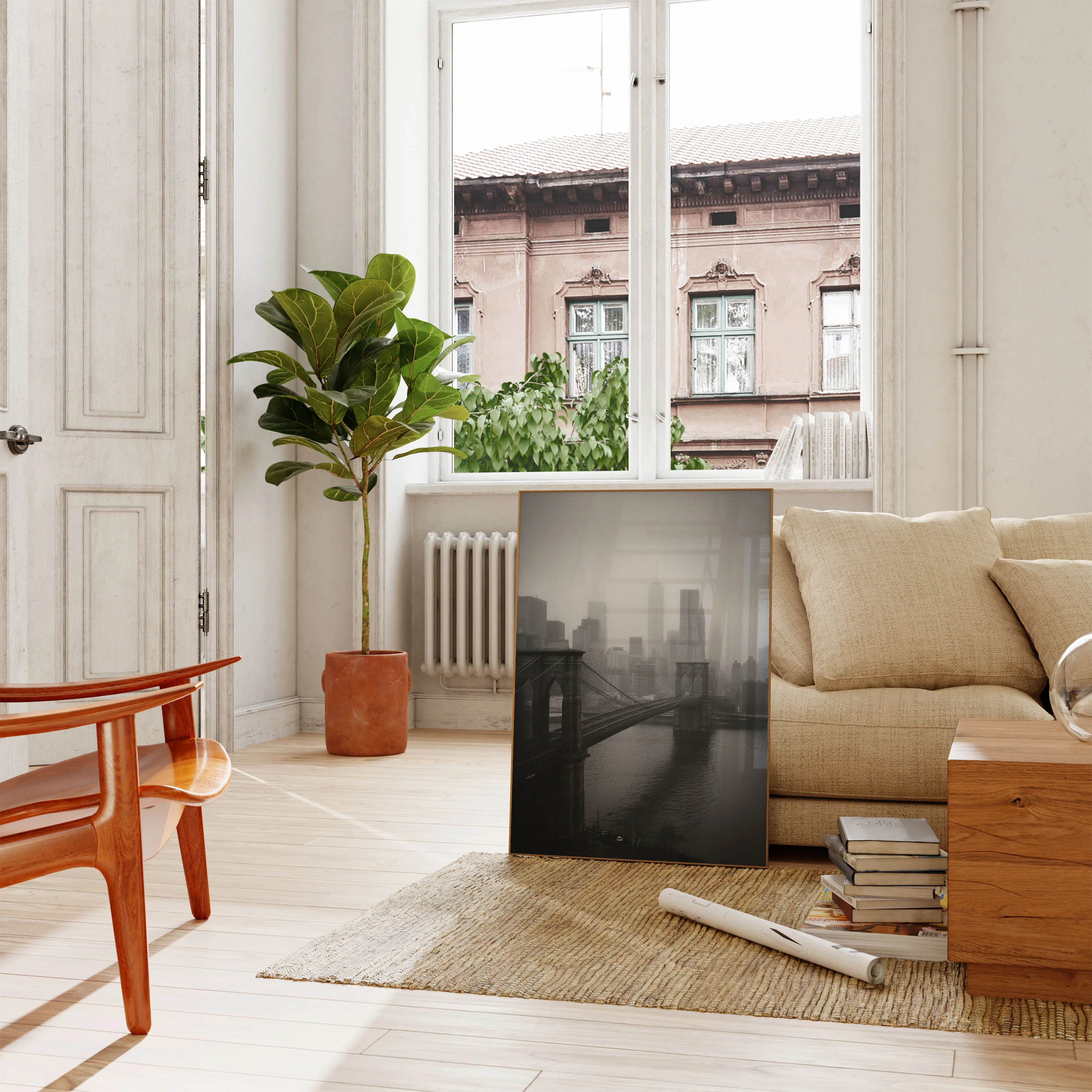 Misty Manhattan Bridge Poster - Image 2