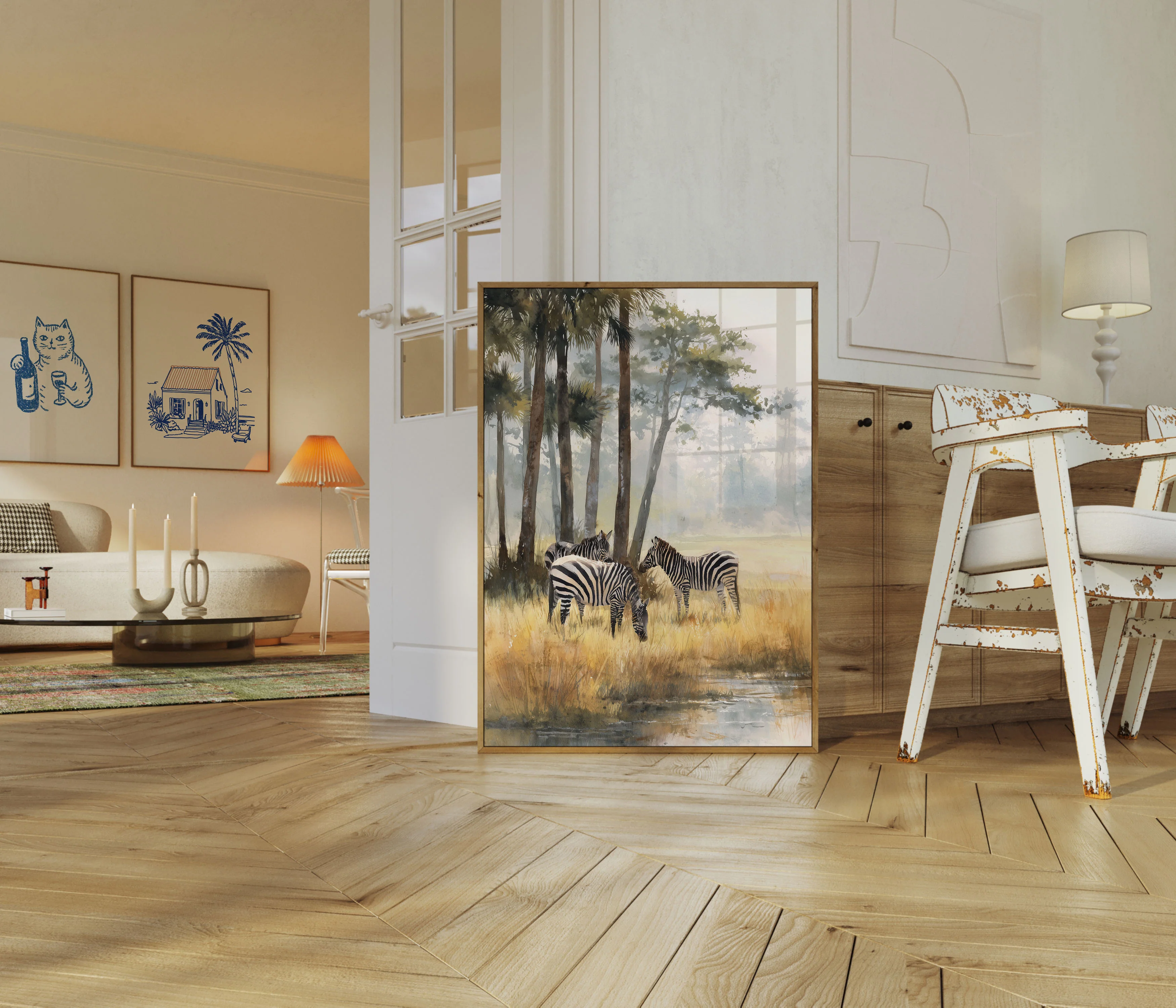 Misty Savanna Zebra Poster - Image 5