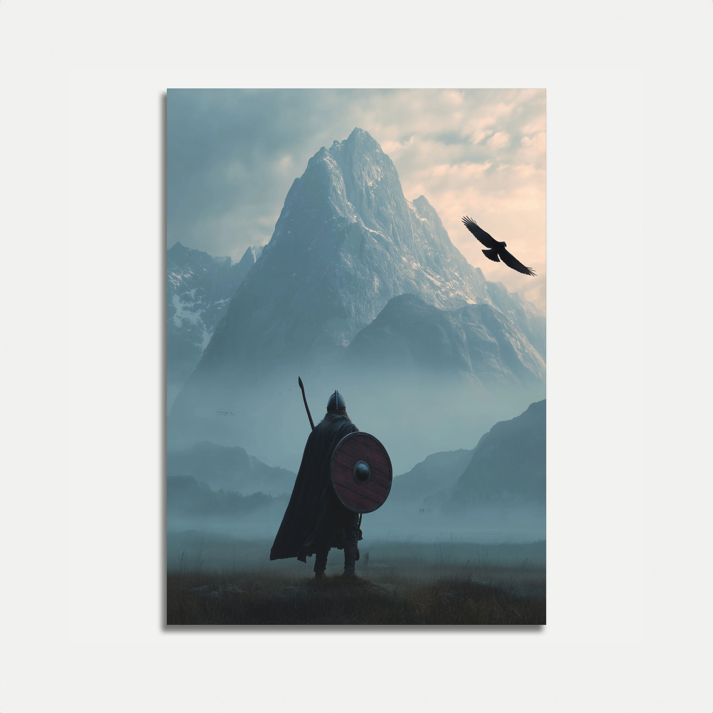 Misty Viking Warrior Poster
