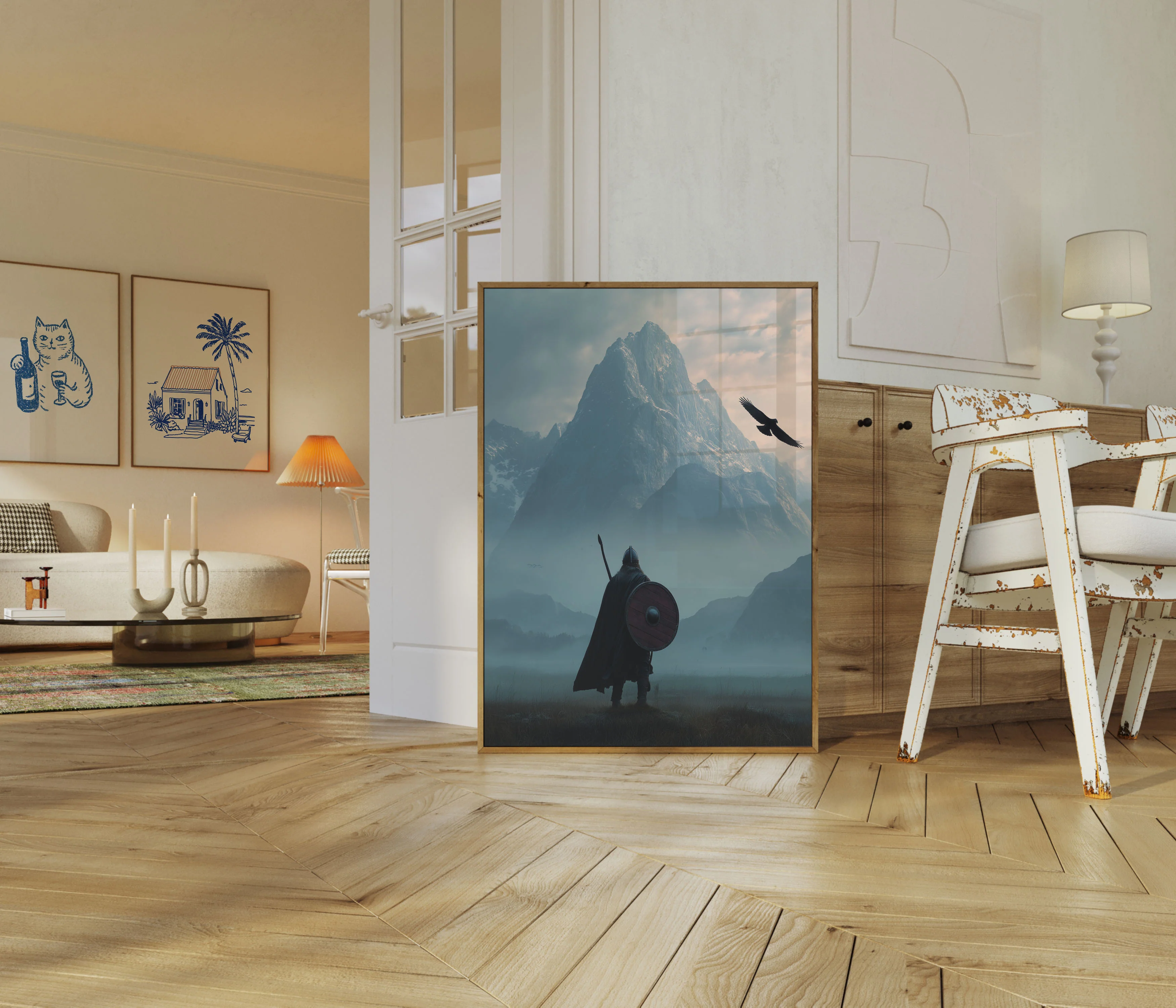 Misty Viking Warrior Poster - Image 5