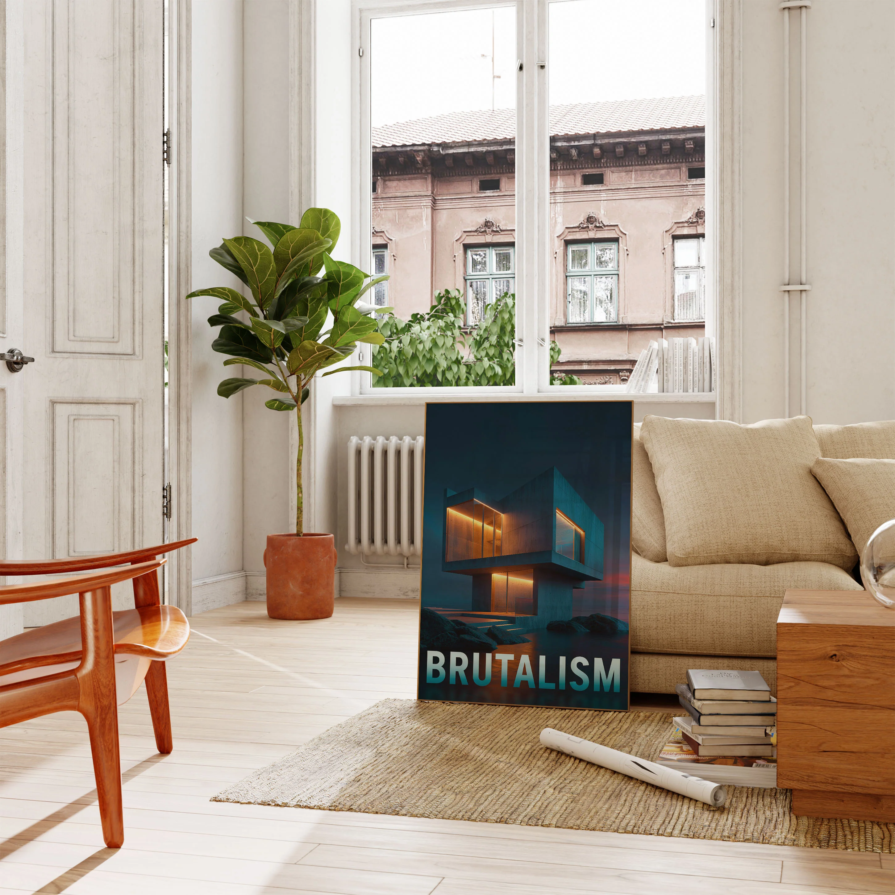 Modern Brutalist Architecture Poster - Image 2