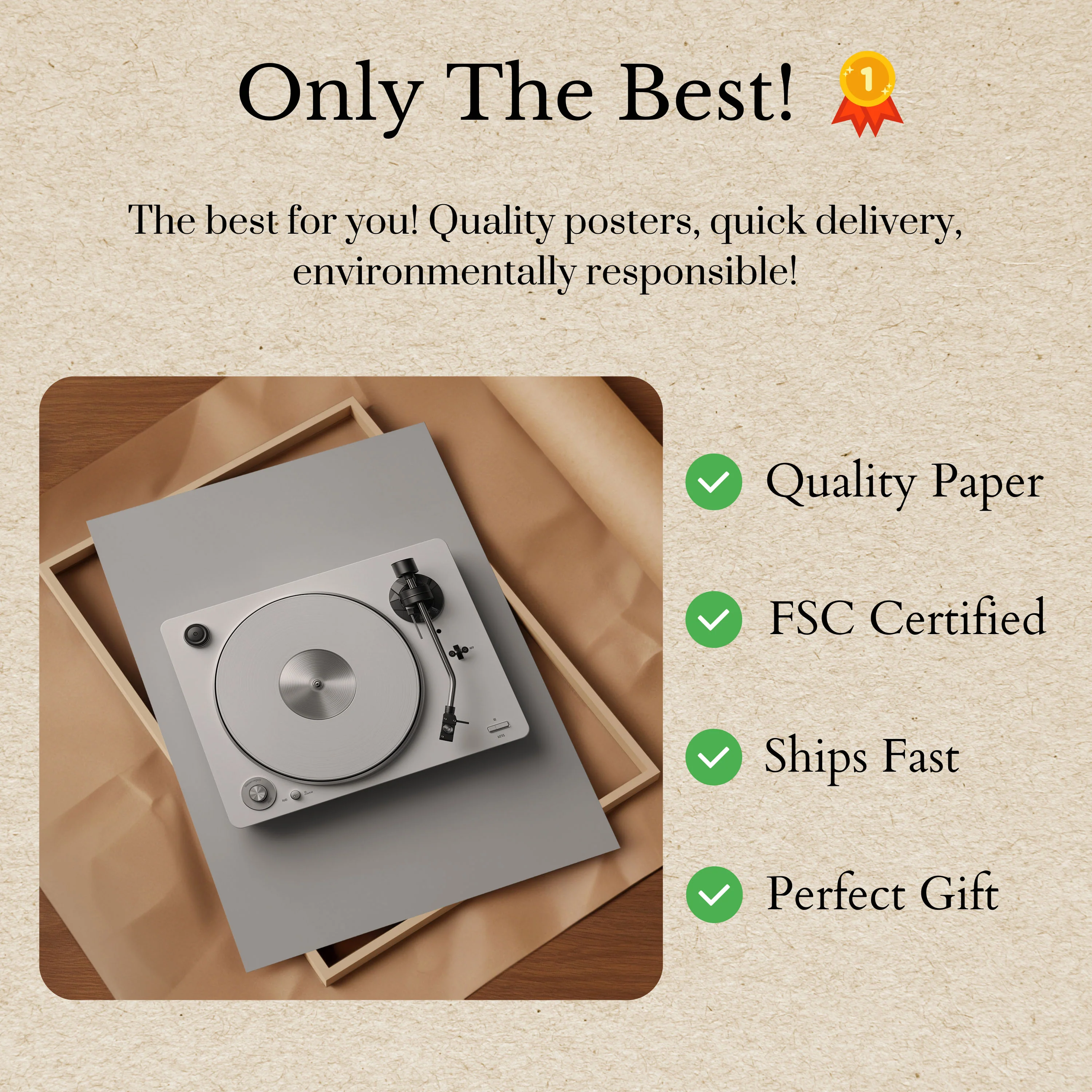 Modern Vintage Turntable Poster - Image 3