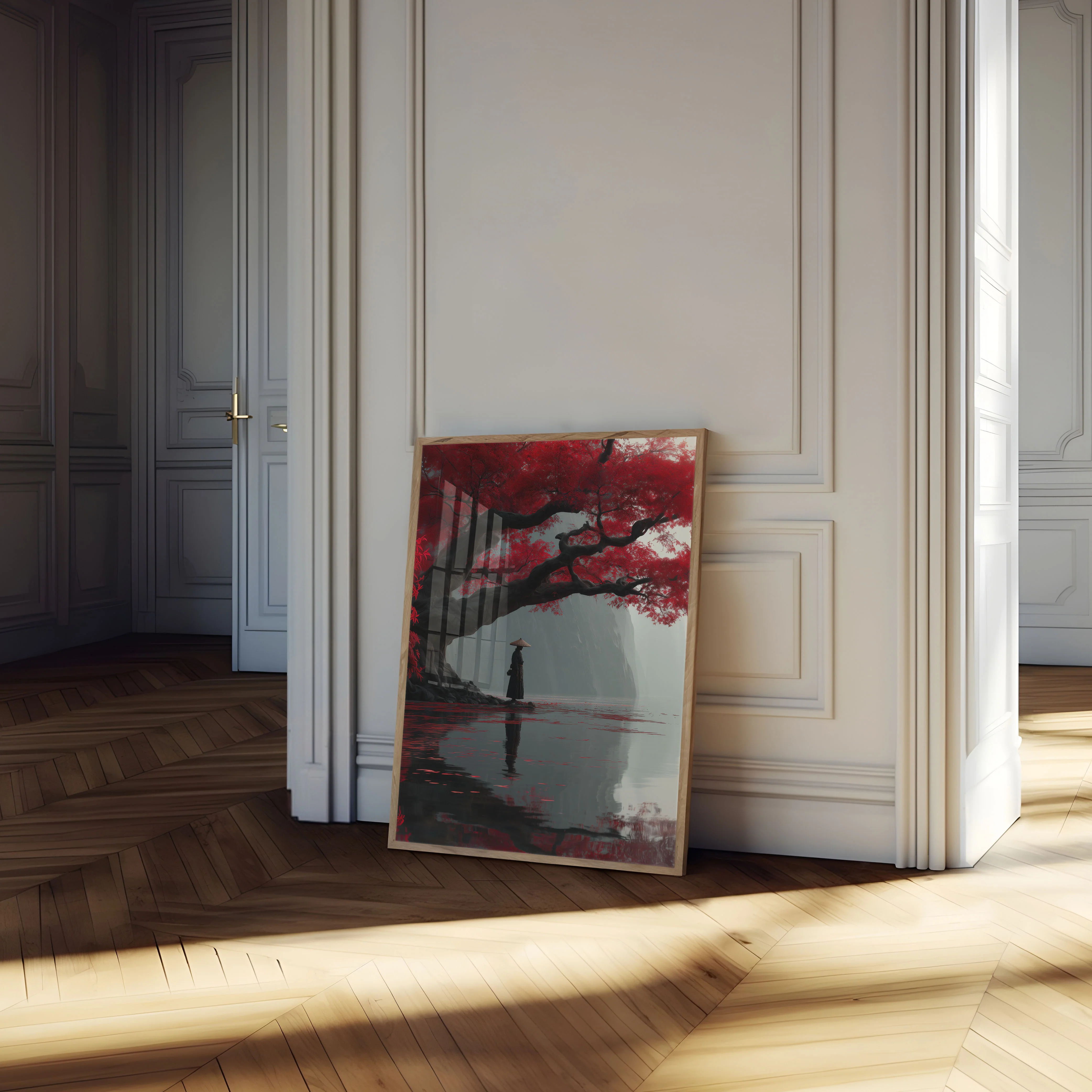Monk Under Red Maple Poster - Image 4