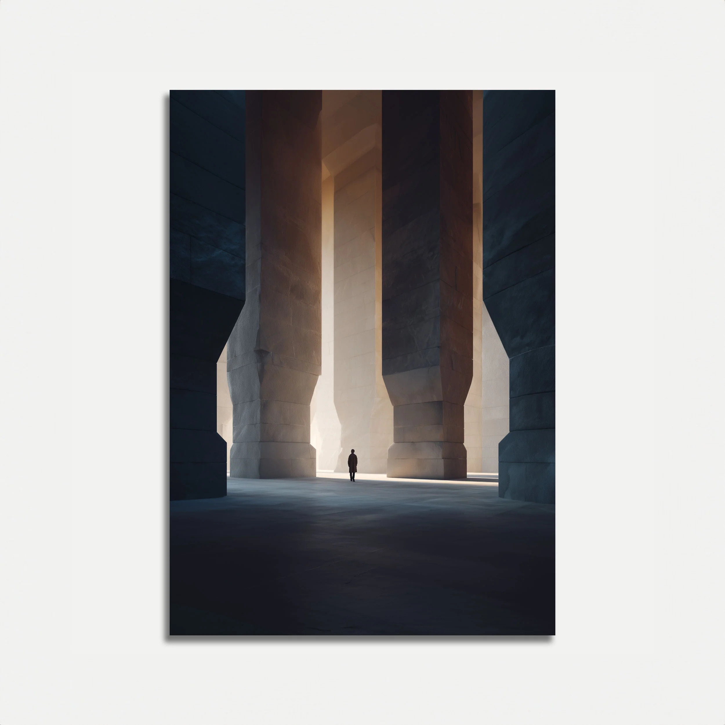 Monumental Architecture Shadows Poster