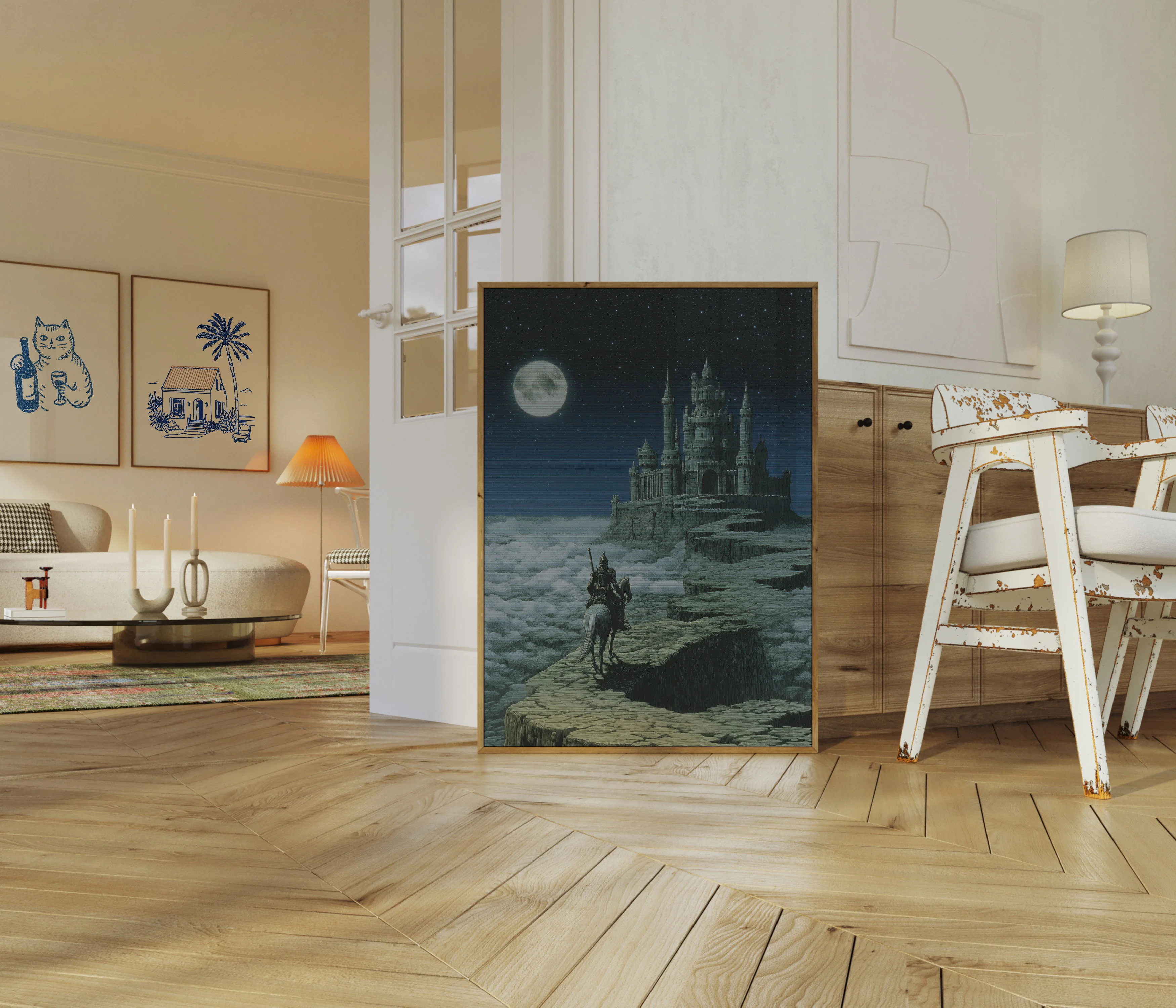 Moonlit Castle Knight Poster - Image 5