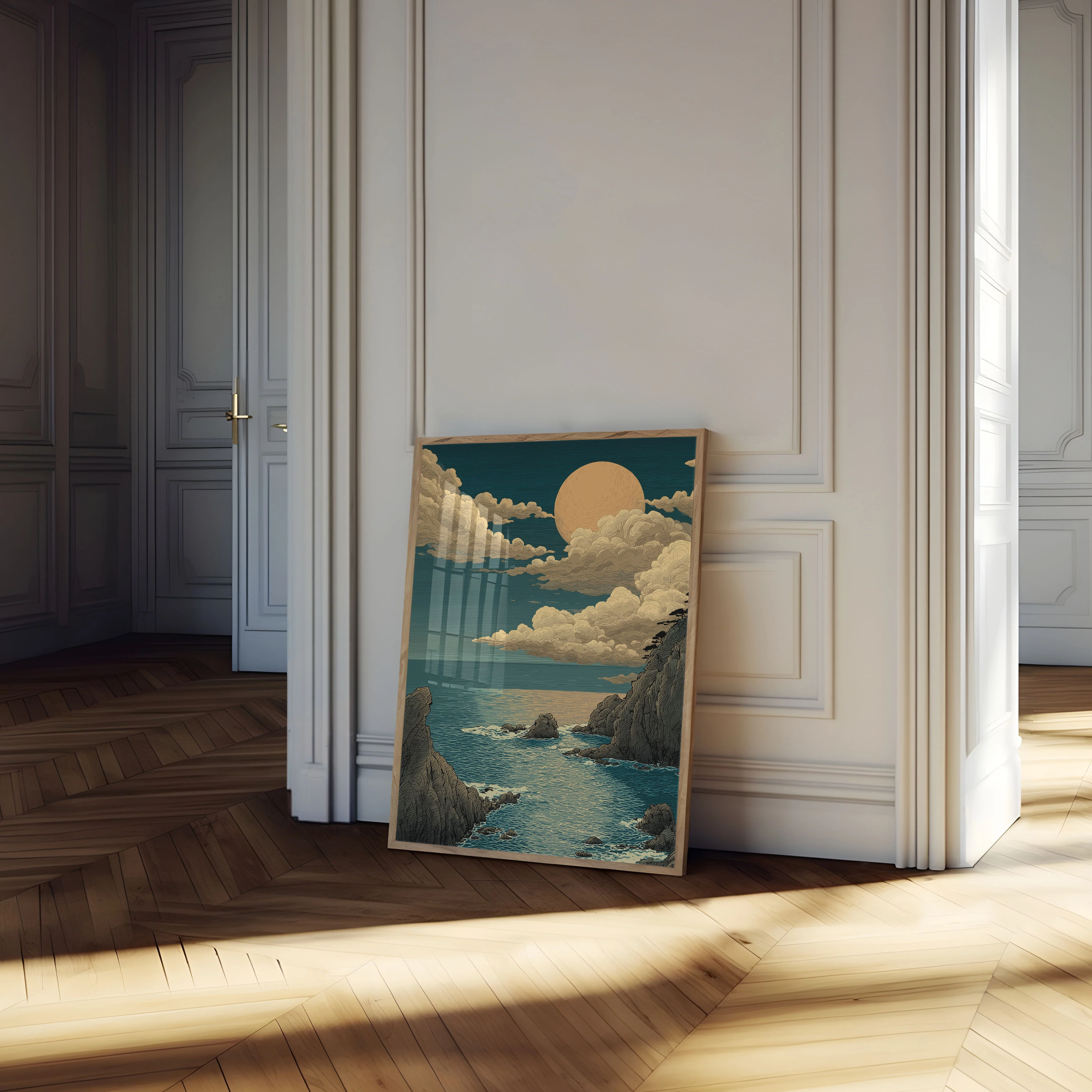 Moonlit Coastal Cliffs Poster - Image 4