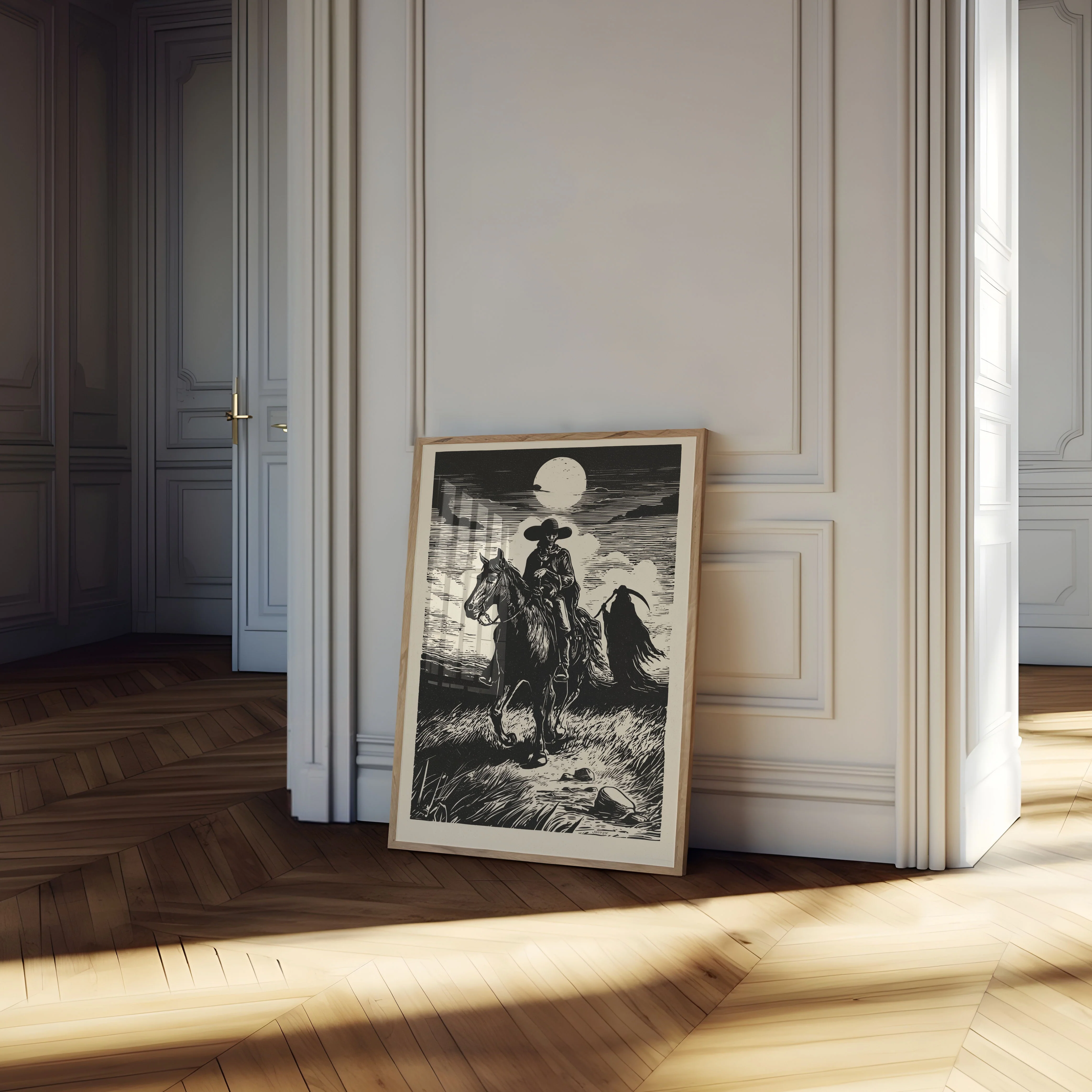 Moonlit Cowboy Rider Poster - Image 4