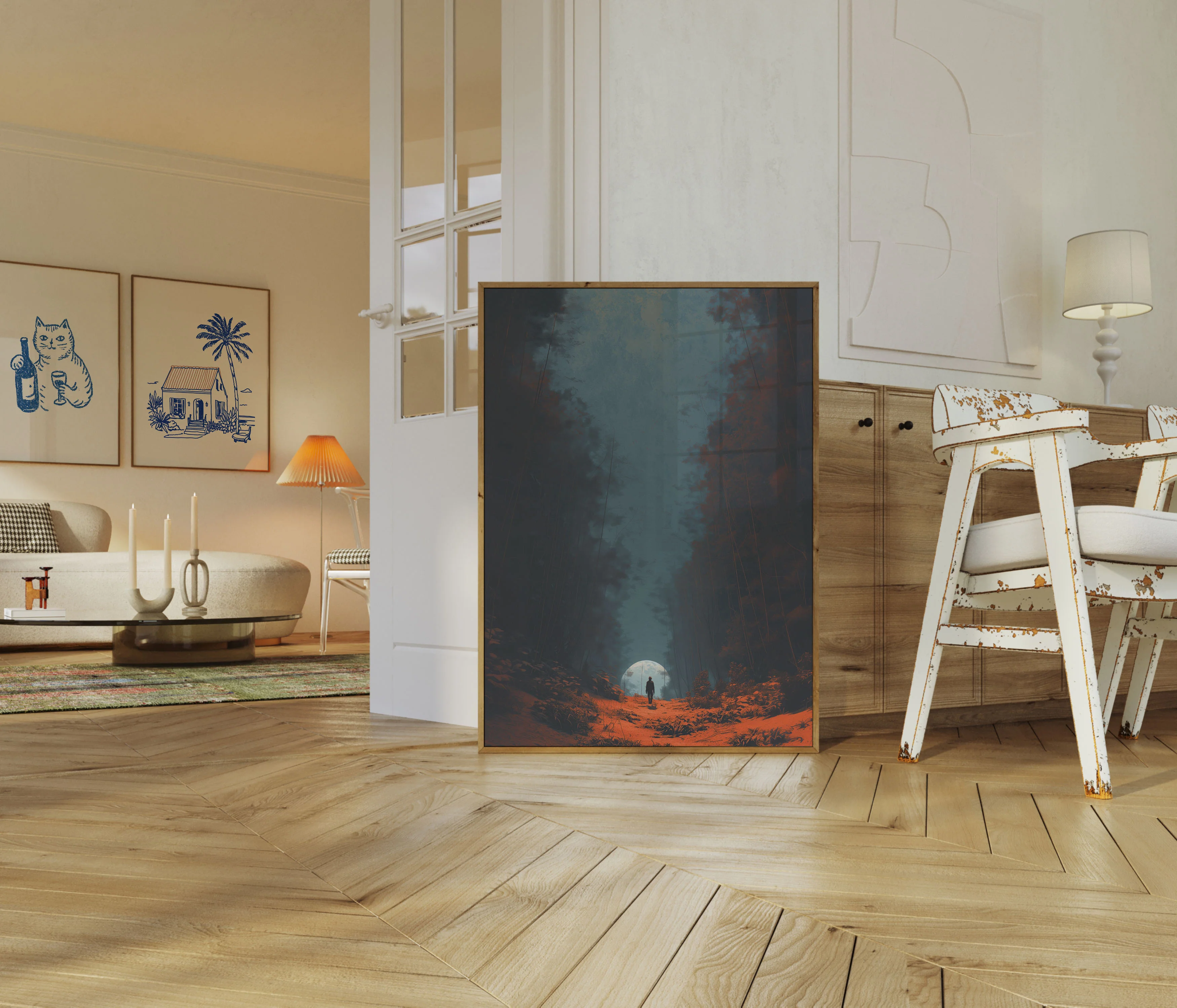 Moonlit Forest Journey Poster - Image 5