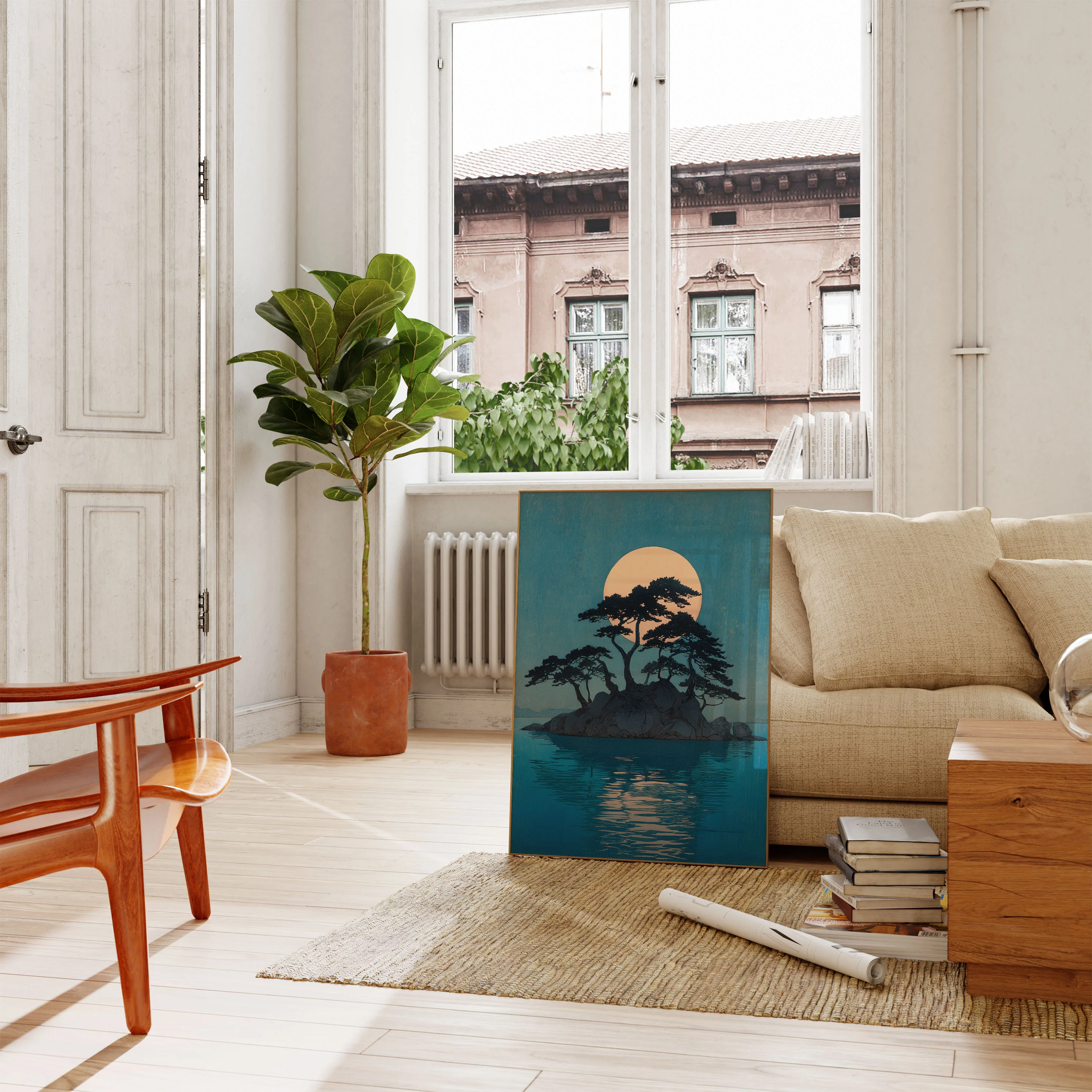 Moonlit Island Bonsai Tree Poster - Image 2