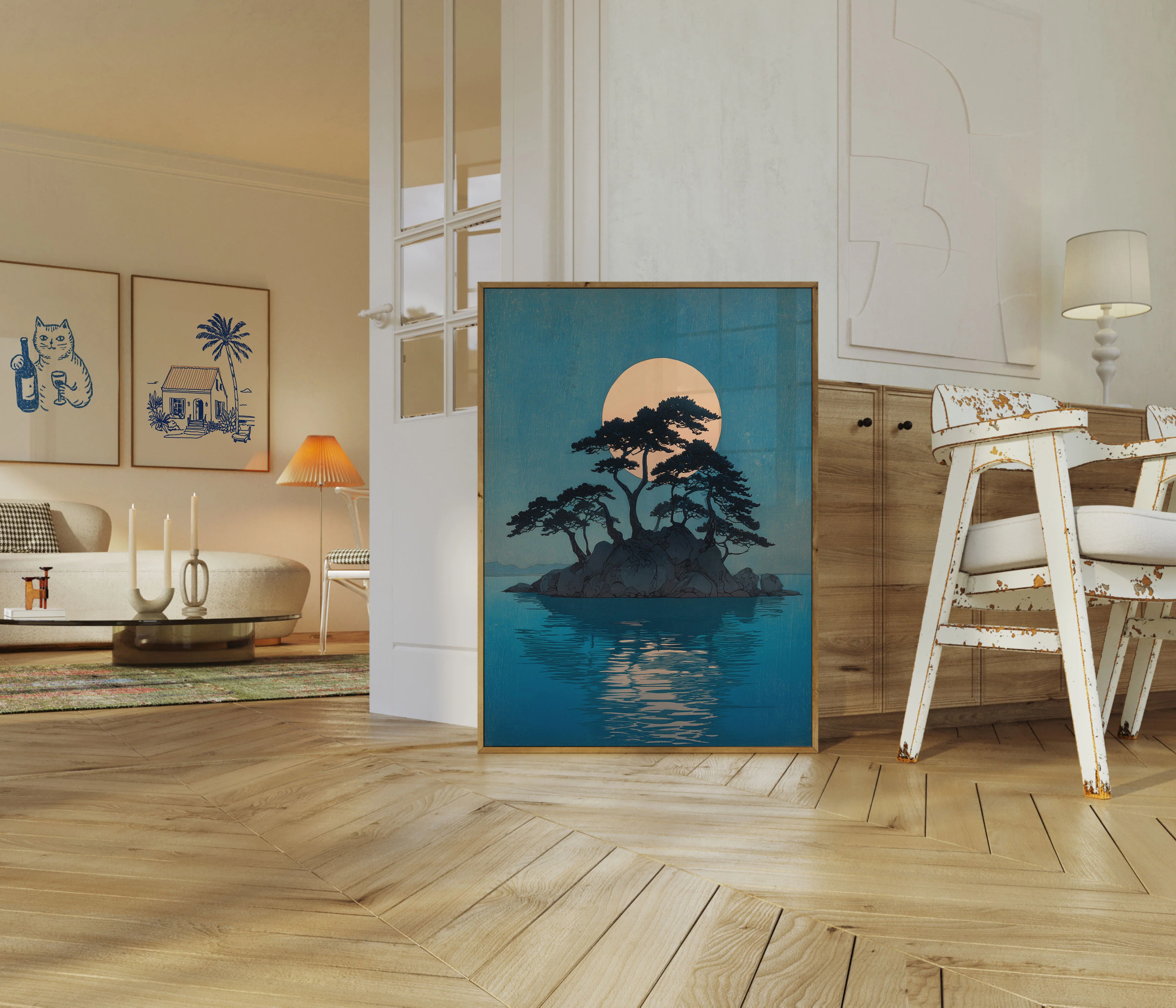 Moonlit Island Bonsai Tree Poster - Image 5