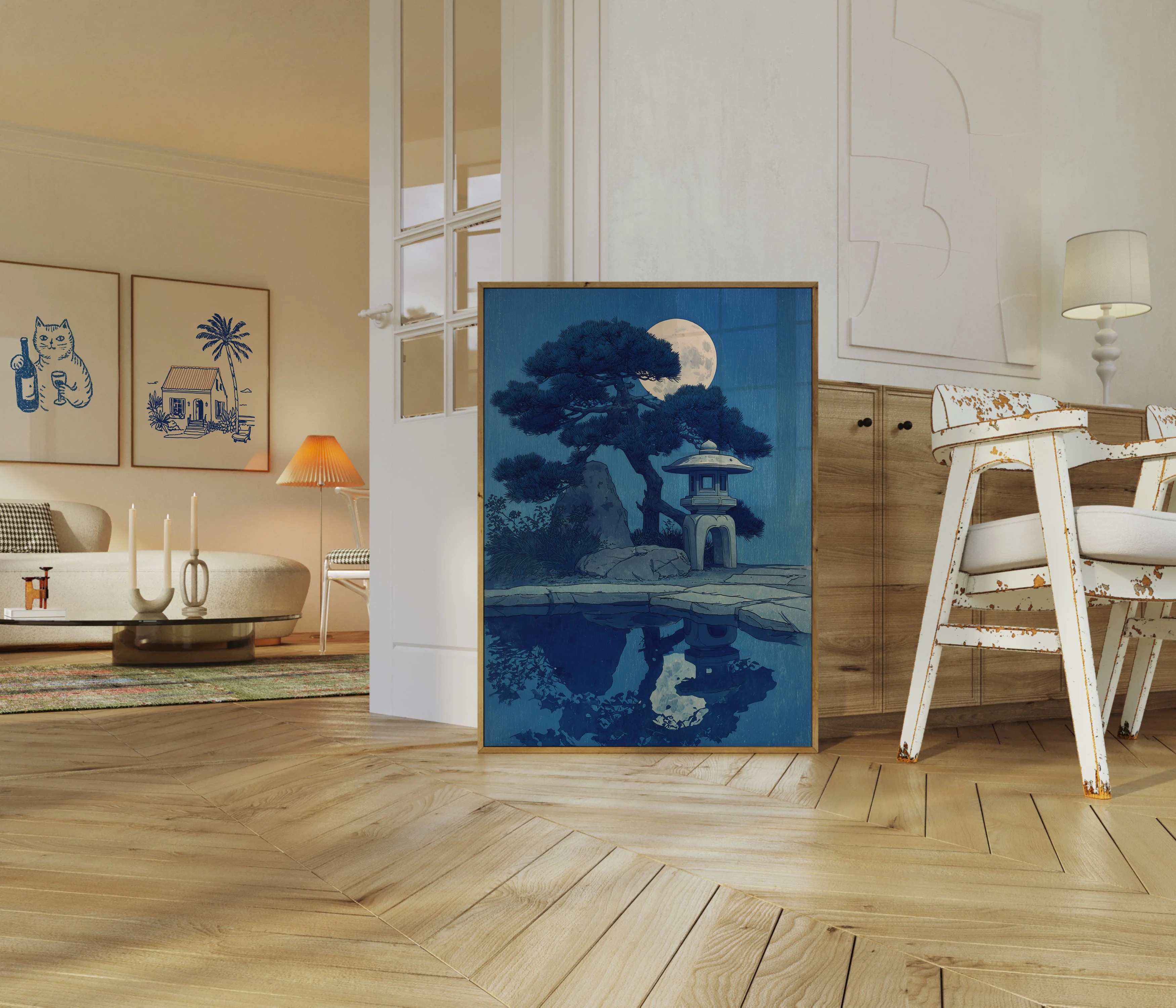 Moonlit Japanese Garden Poster - Image 5