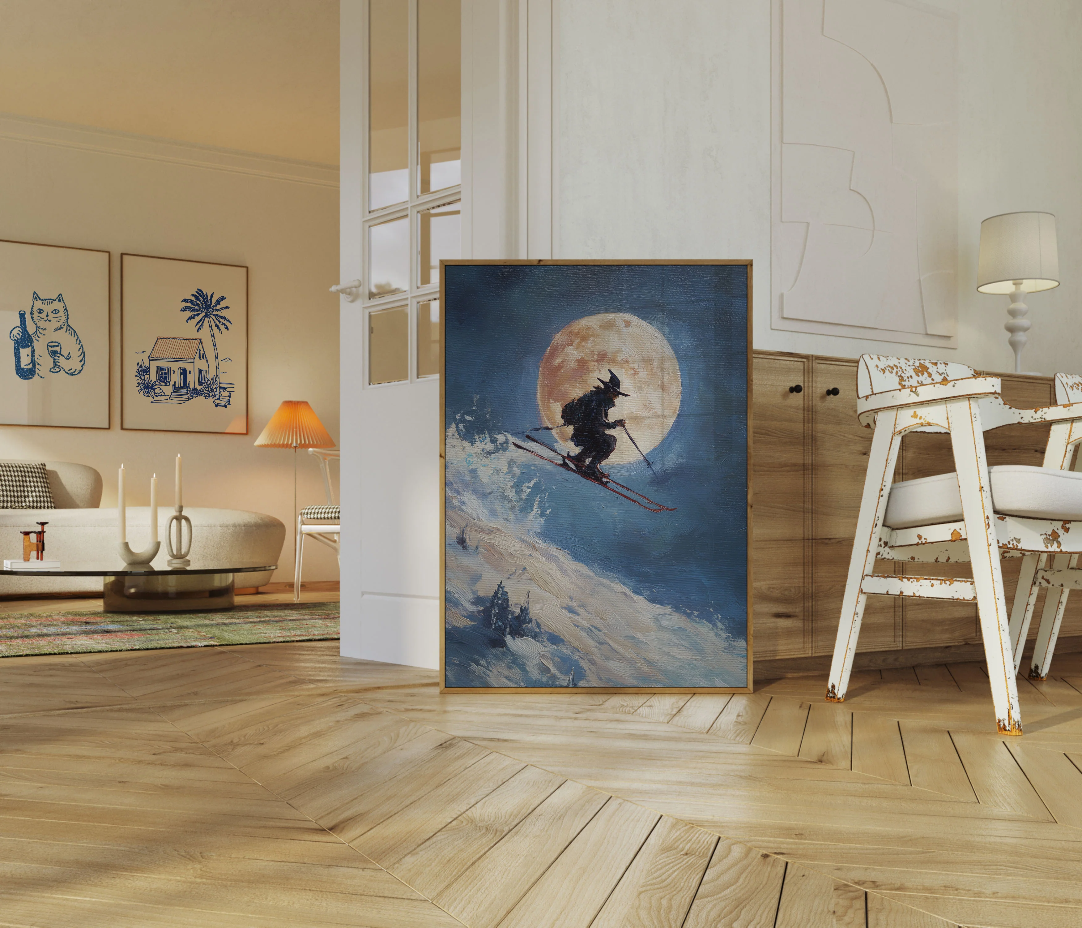 Moonlit Ski Witch Poster - Image 5