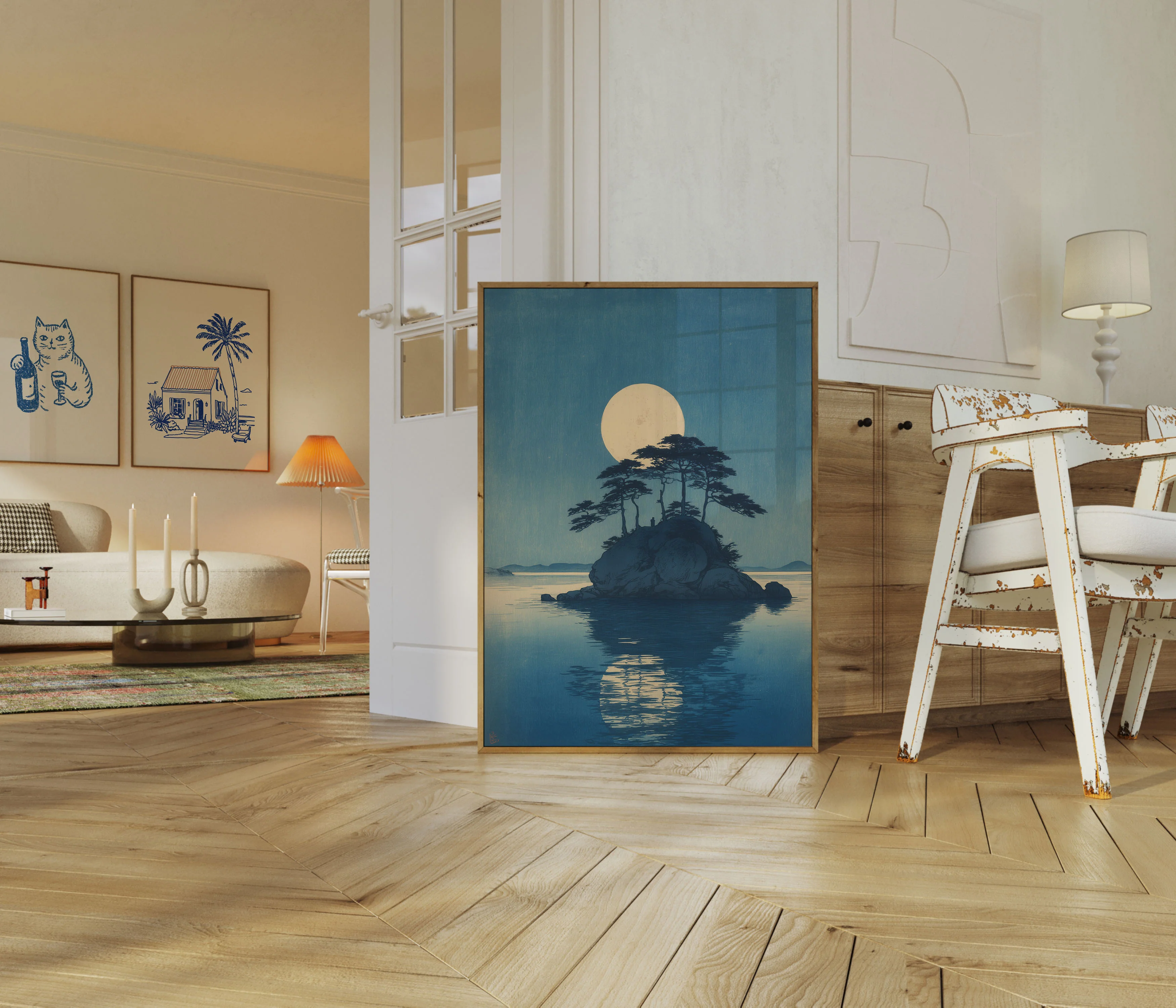 Moonlit Tree Island Serenity Poster - Image 5
