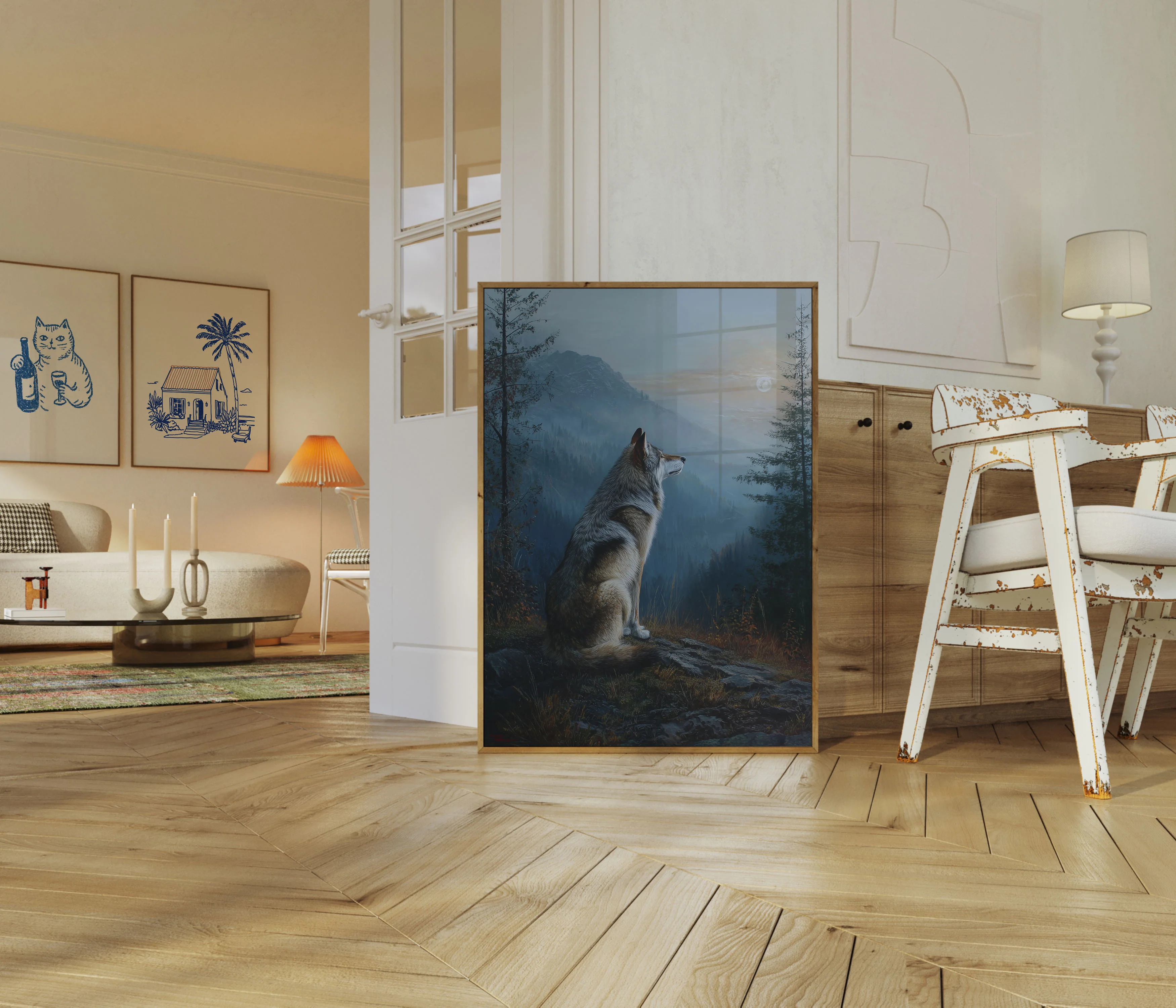 Moonlit Wolf Mountain Poster - Image 5