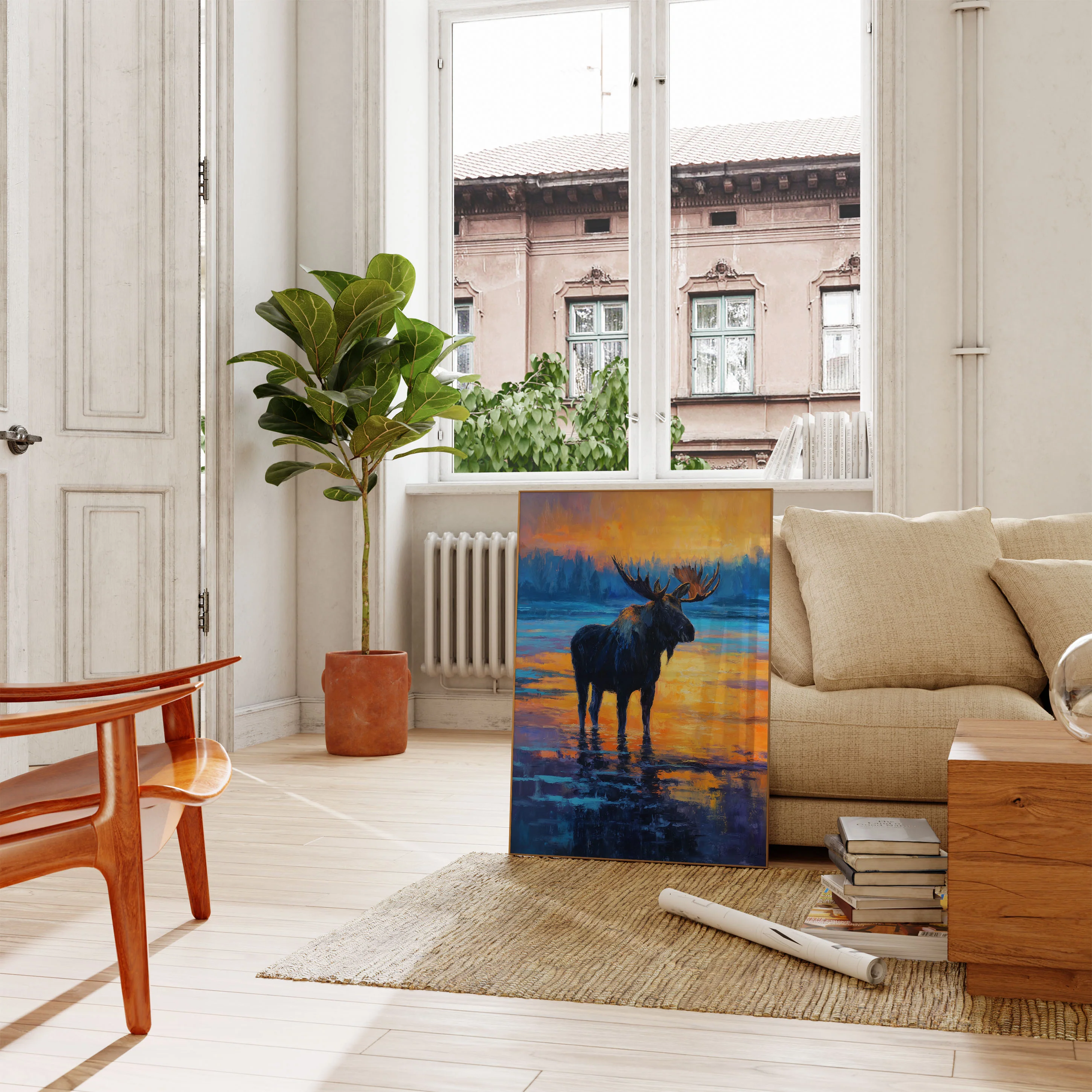 Moose at Sunset Poster - Image 2