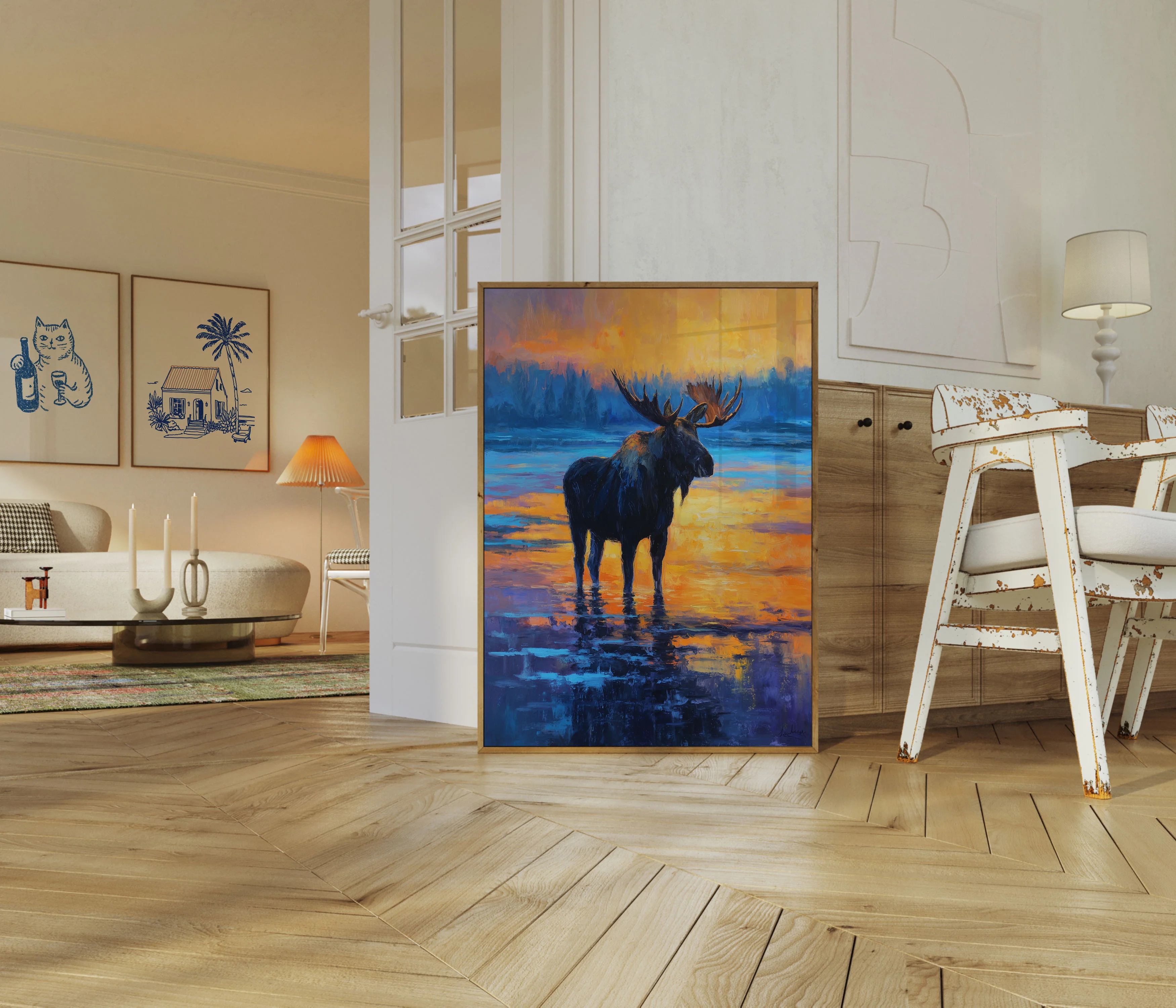 Moose at Sunset Poster - Image 5