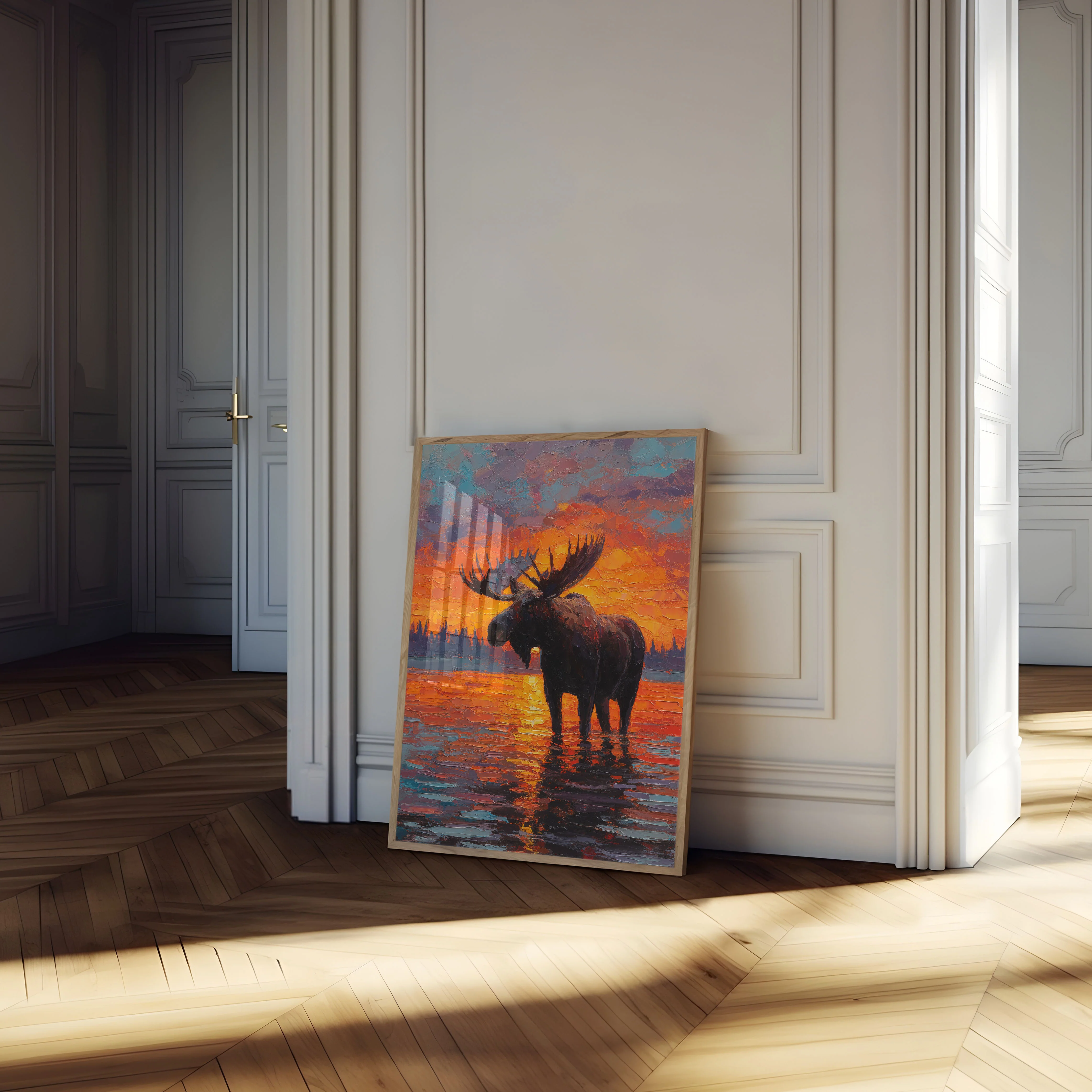 Moose at Sunset Poster - Image 4
