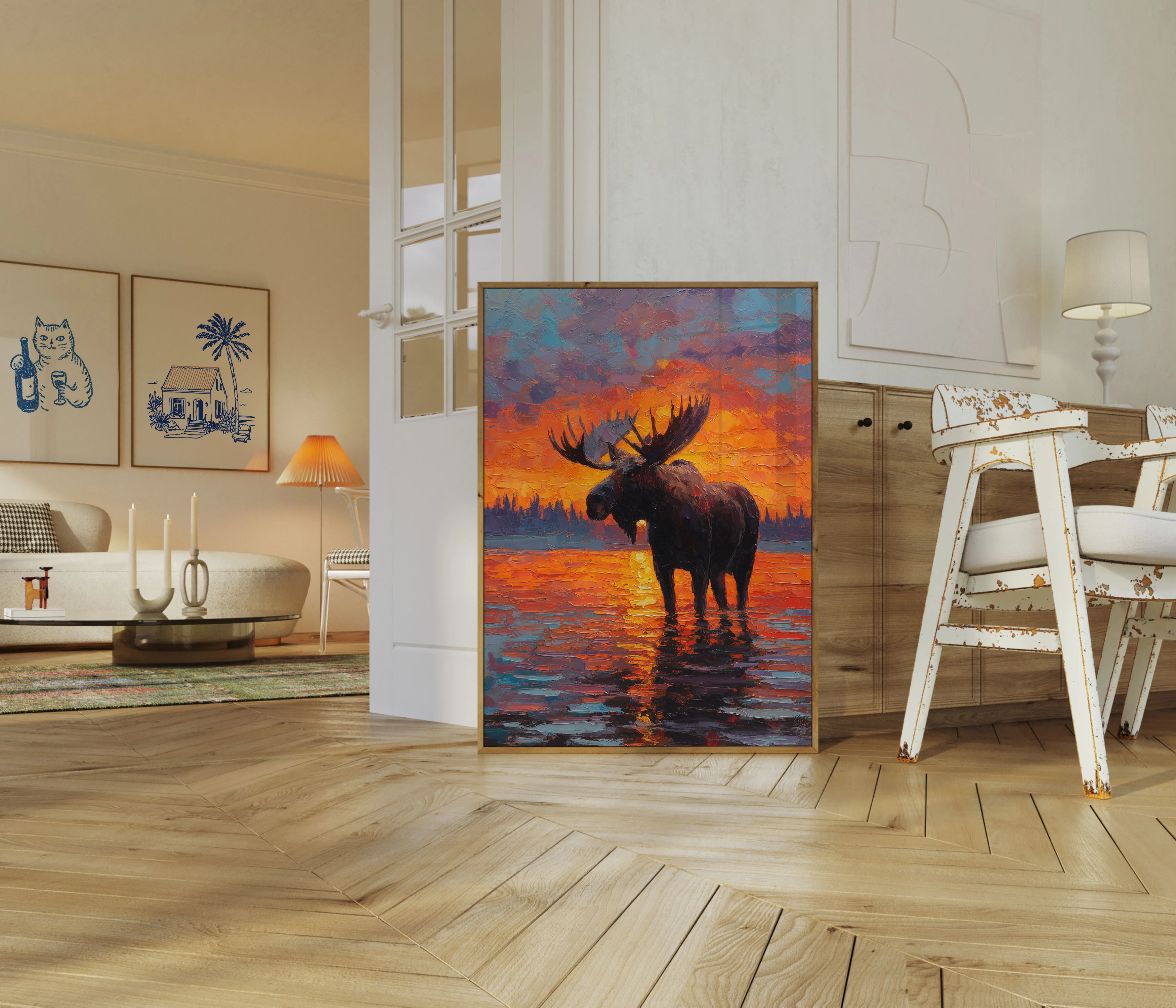 Moose at Sunset Poster - Image 5