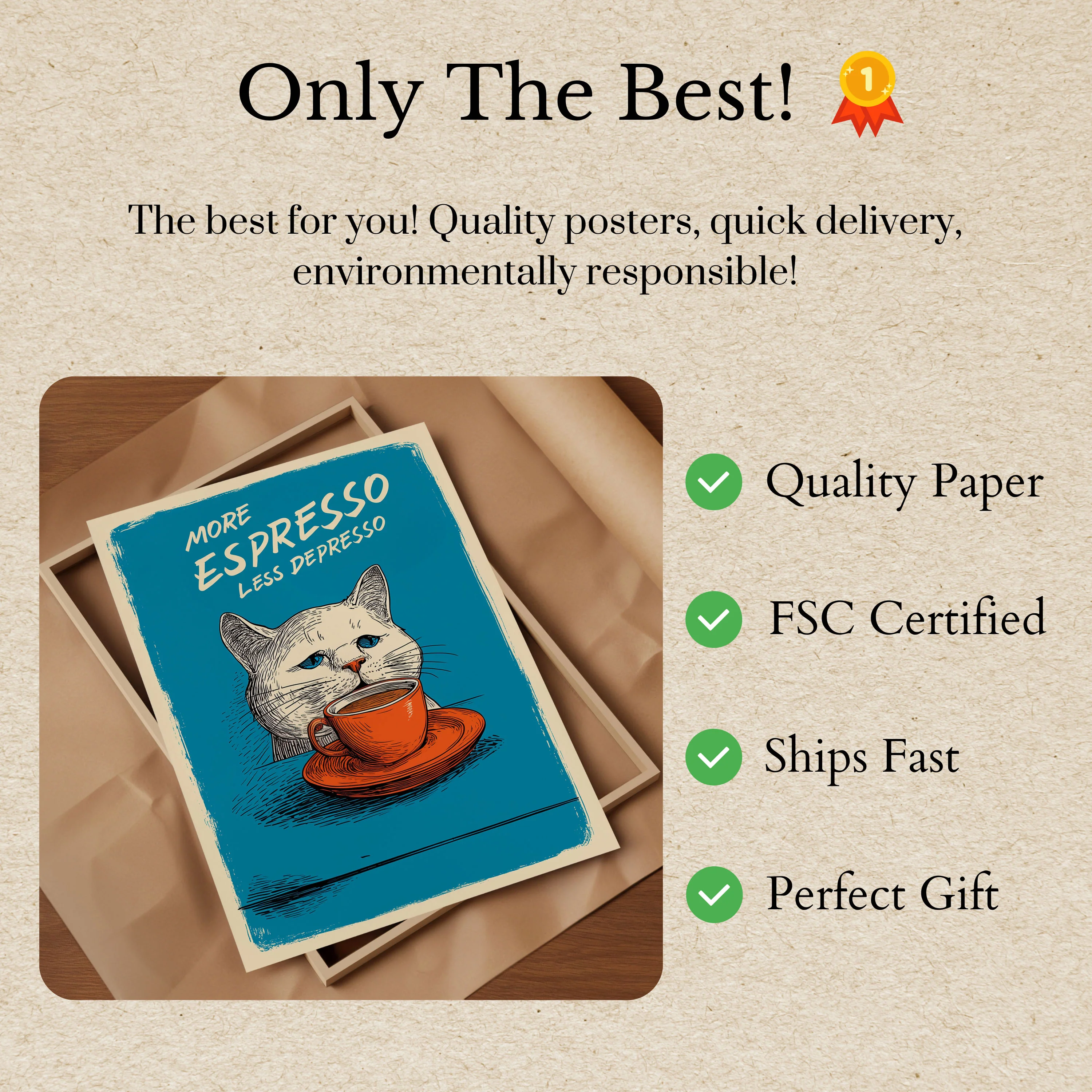 More Espresso Less Depresso Poster - Image 3