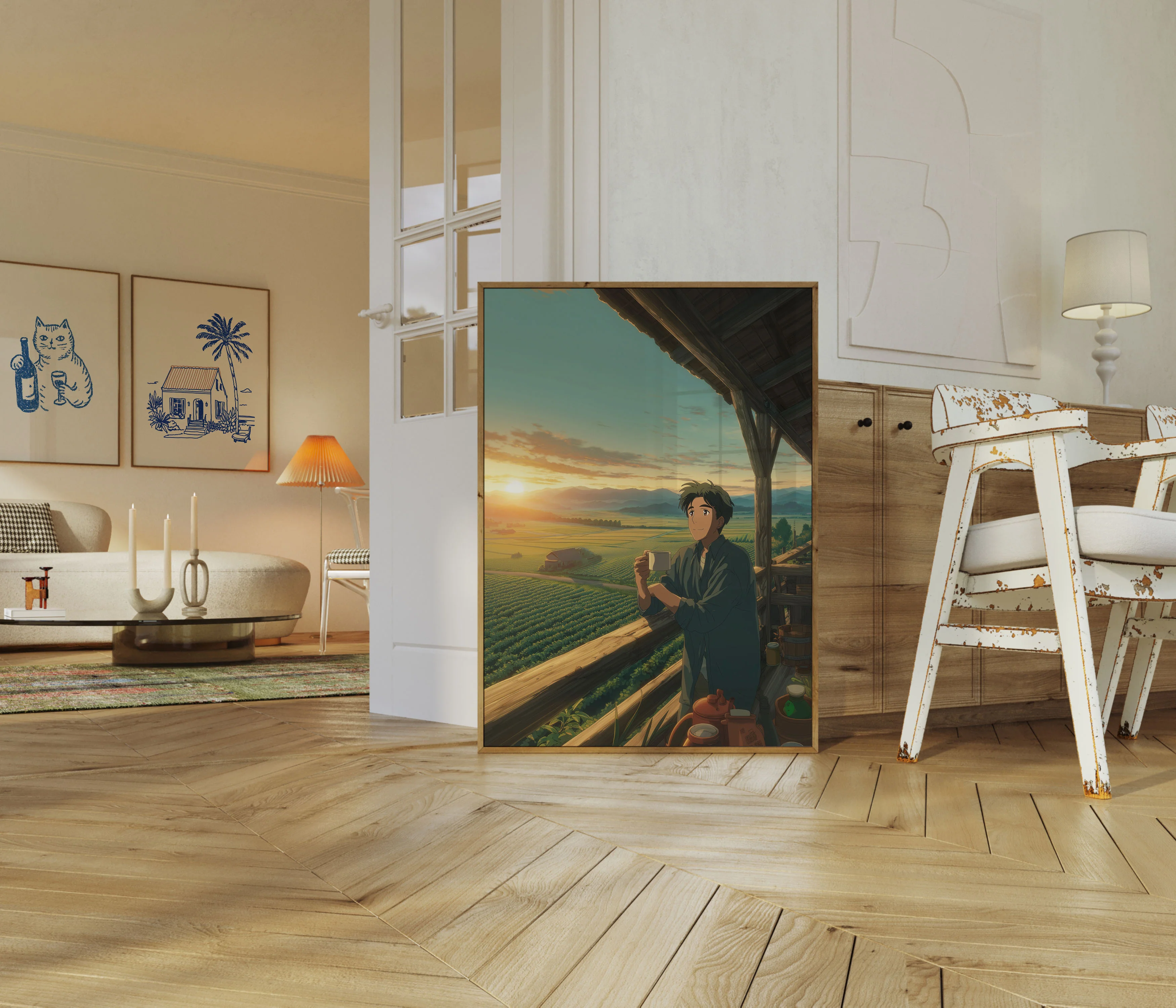 Morning Coffee Farm Vista Poster - Image 5