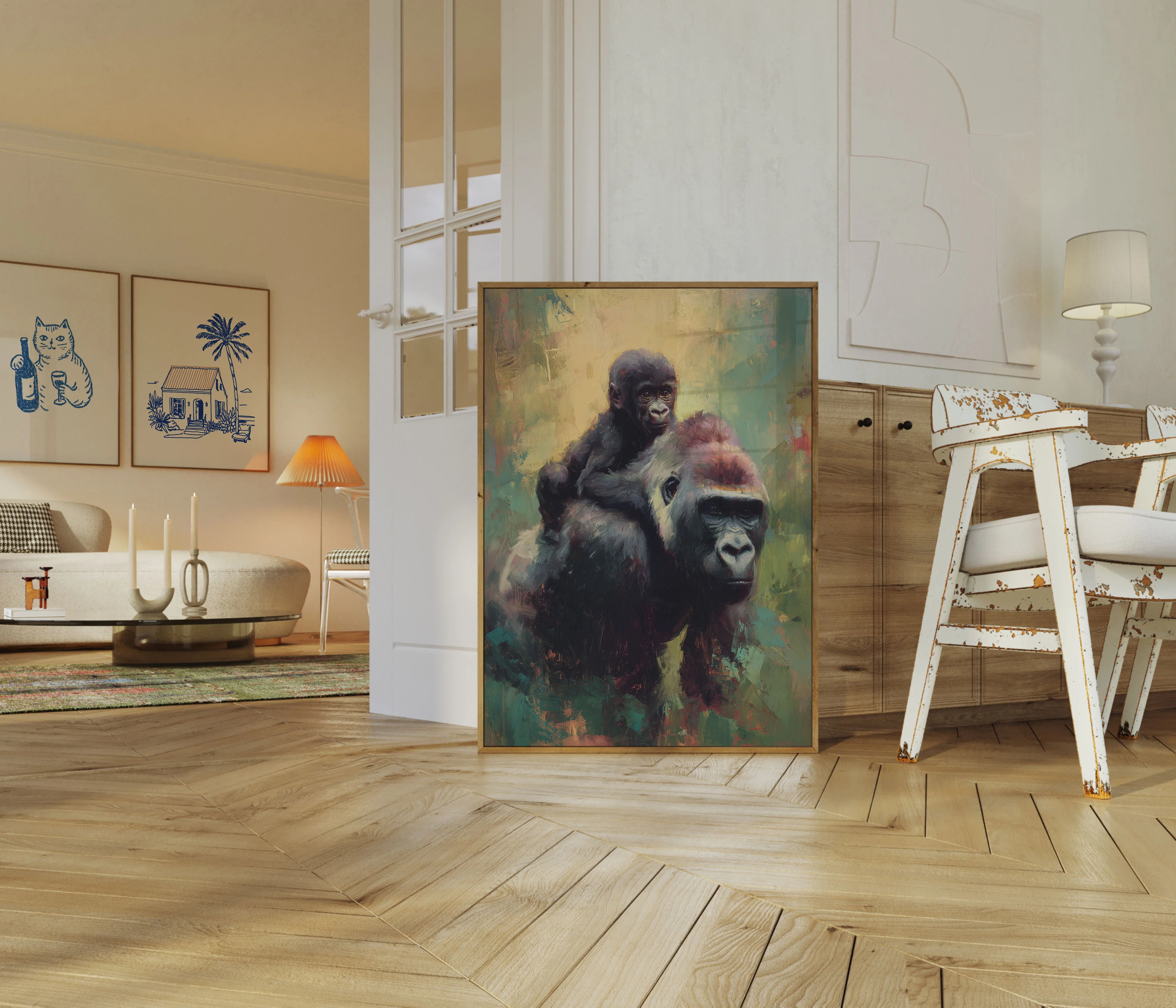 Mother and Child Gorilla Poster - Image 5