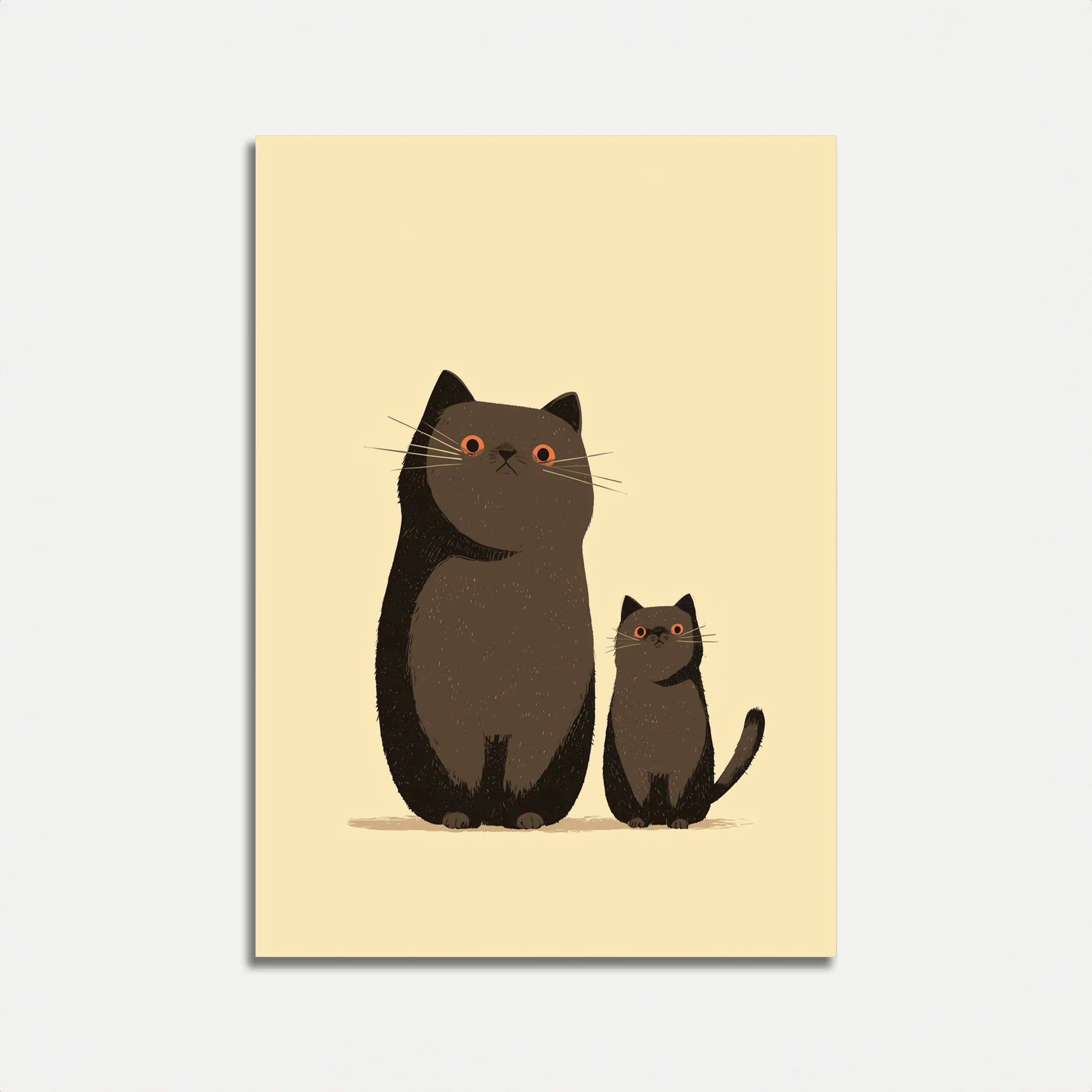 Mother and Kitten Cat Poster