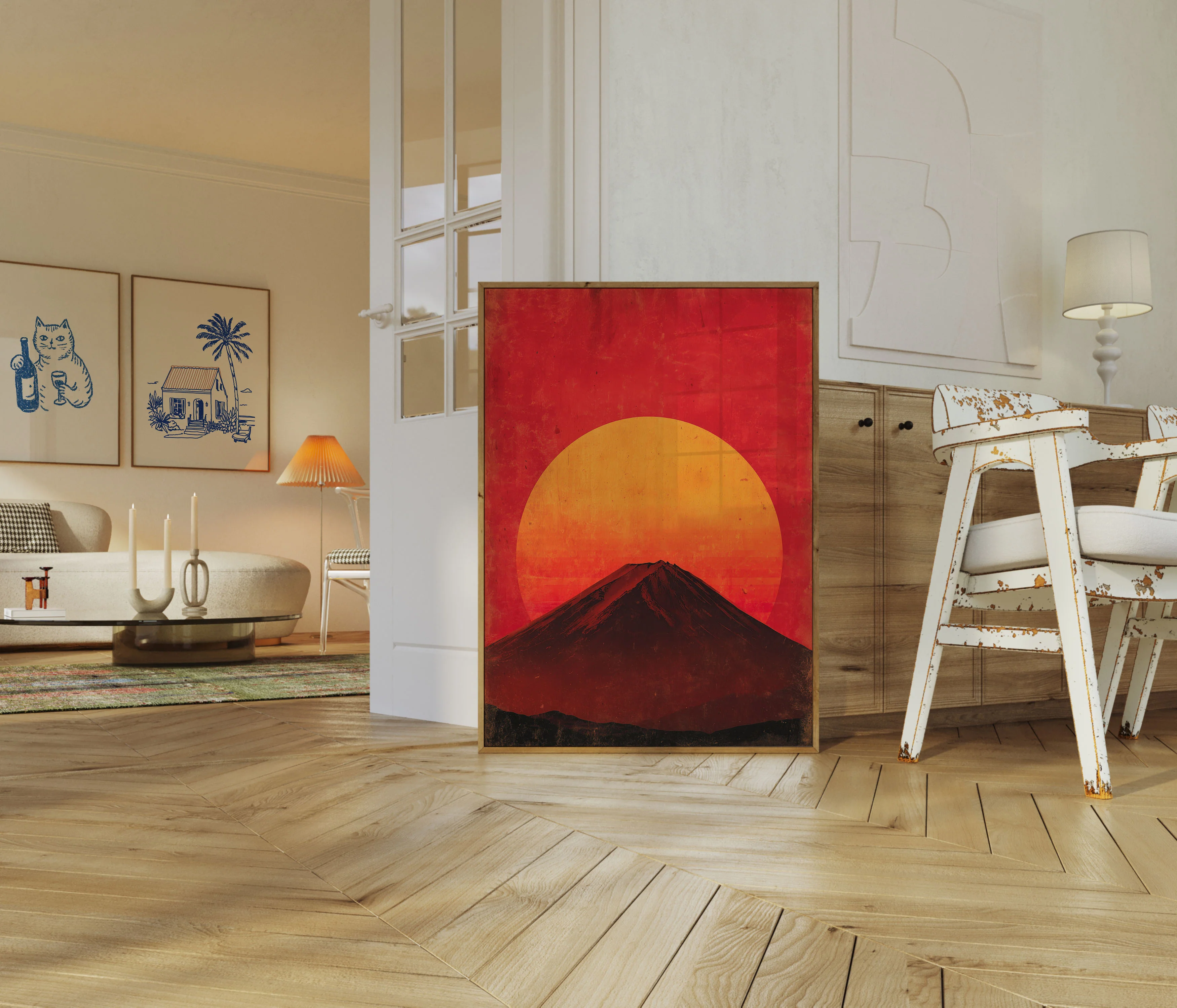 Mount Fuji Red Sunset Poster - Image 5