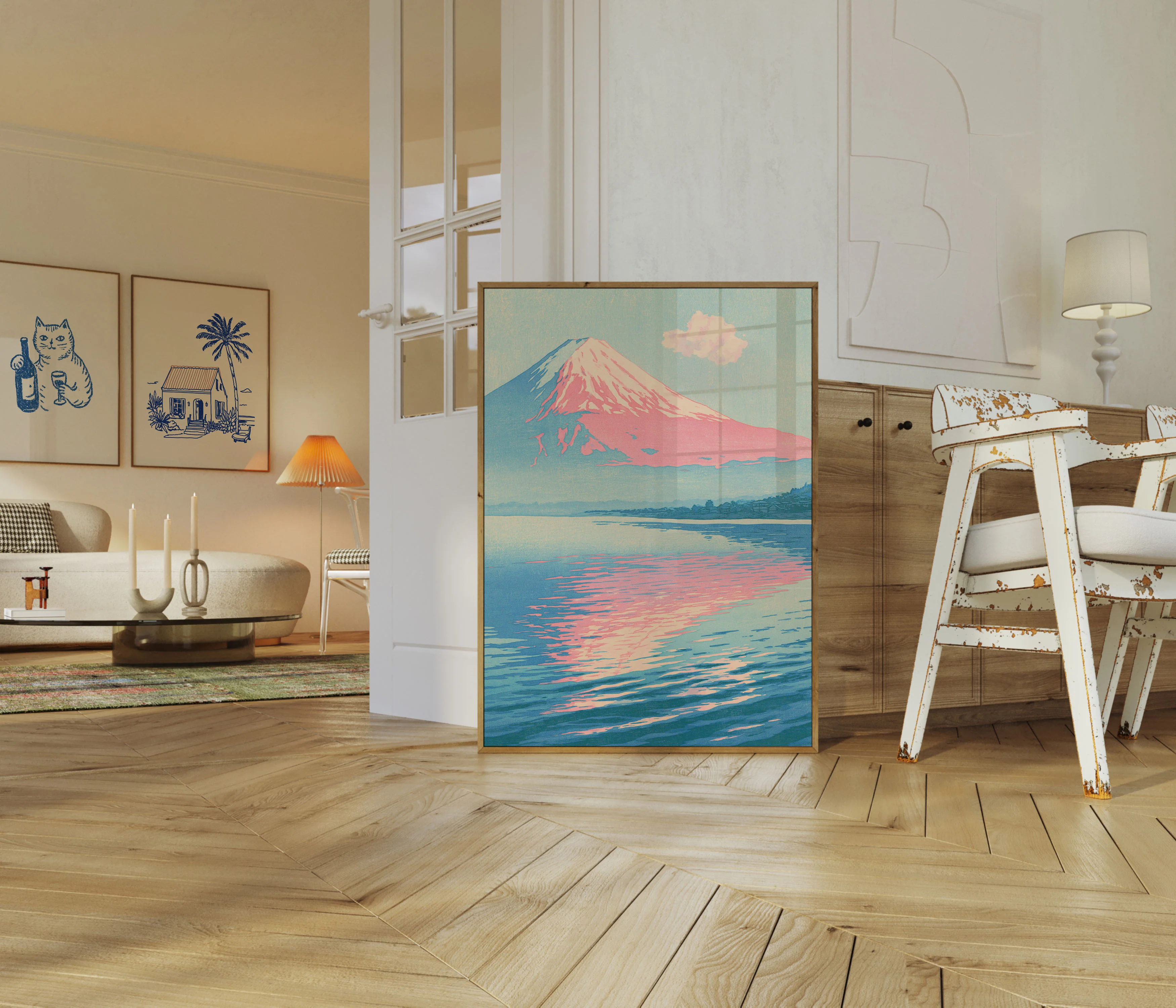 Mount Fuji Reflecting at Sunset Poster - Image 5