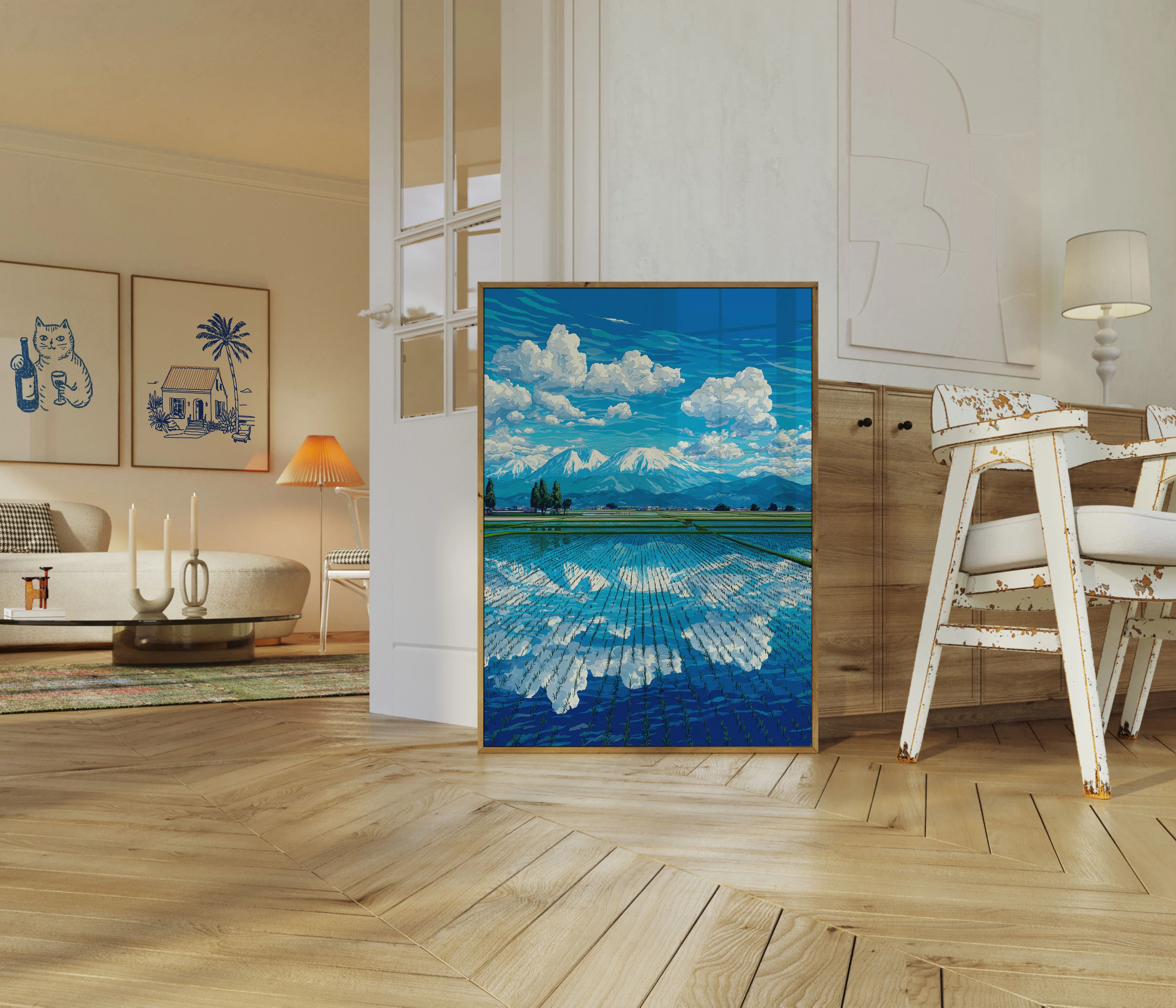 Mount Fuji Rice Fields Poster - Image 5