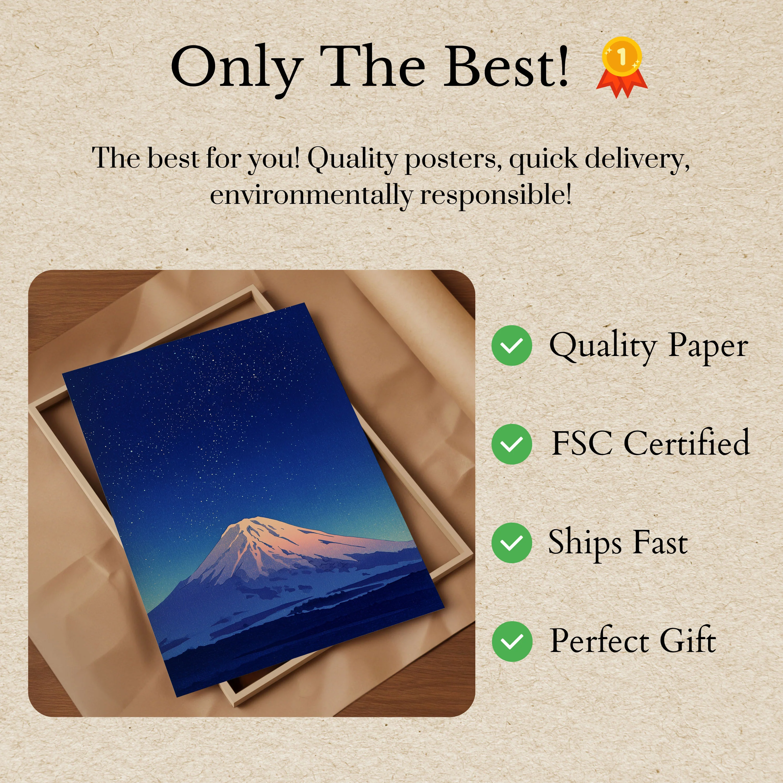 Mount Fuji Starry Night Poster - Image 3