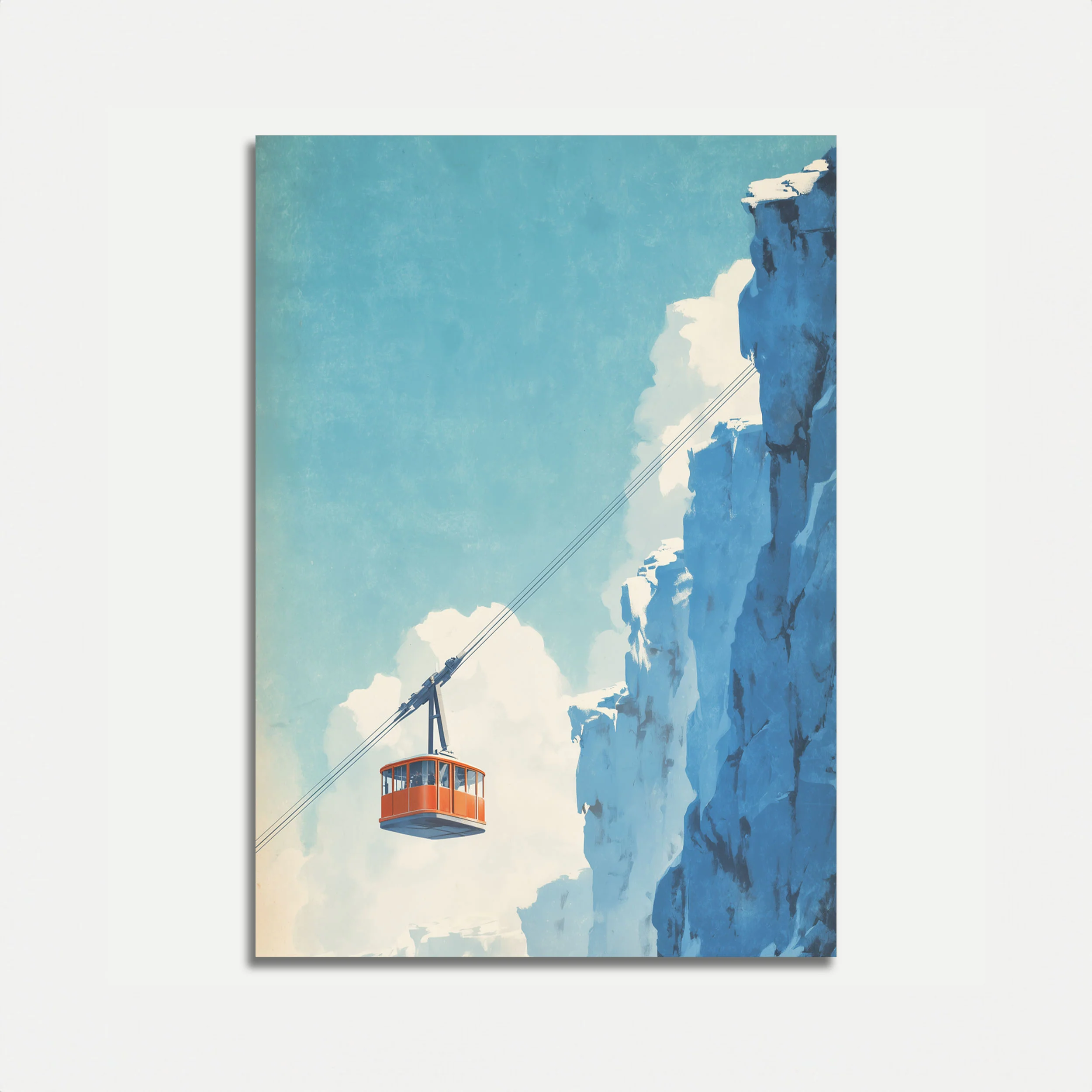 Mountain Cable Car Poster