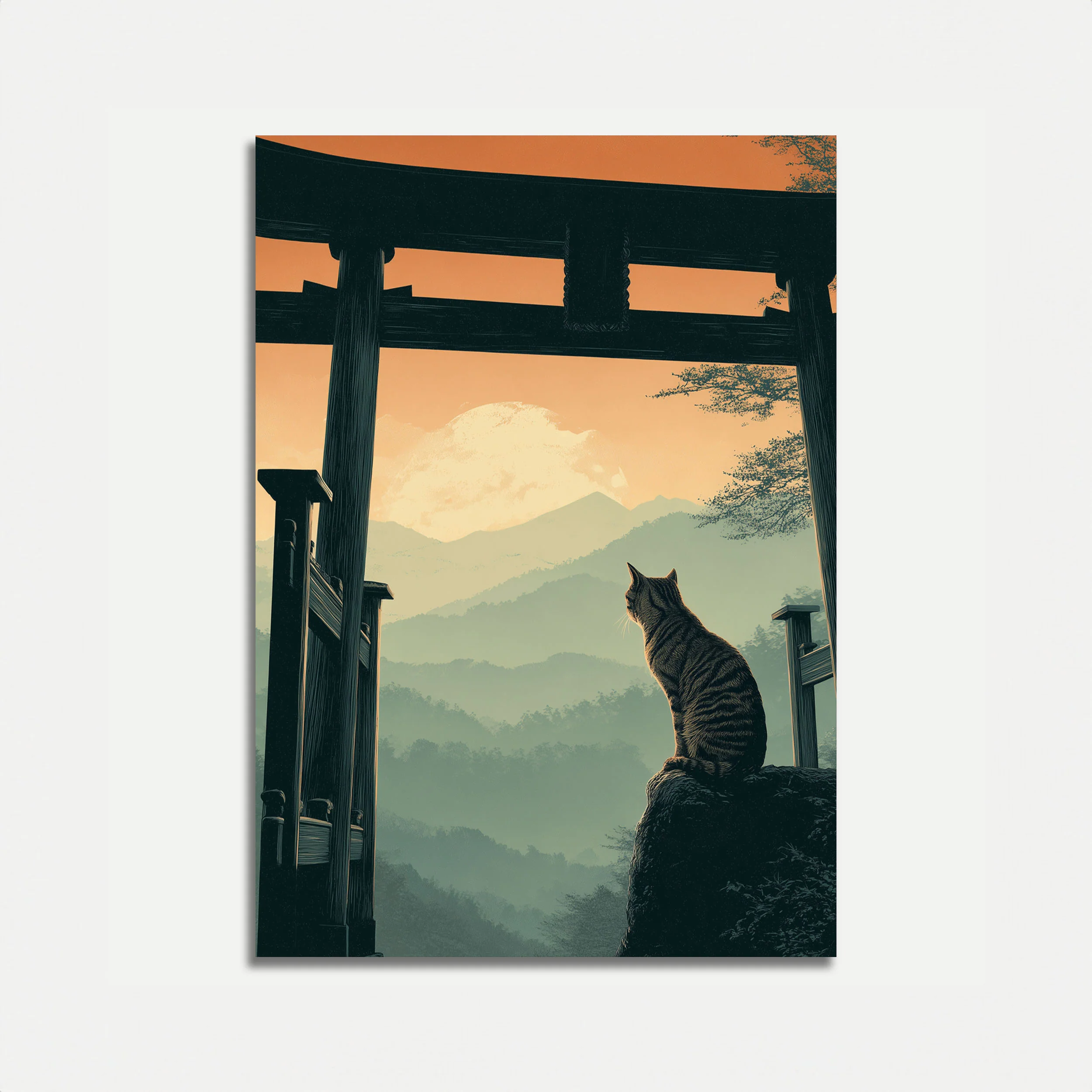 Mountain Cat Contemplation Poster