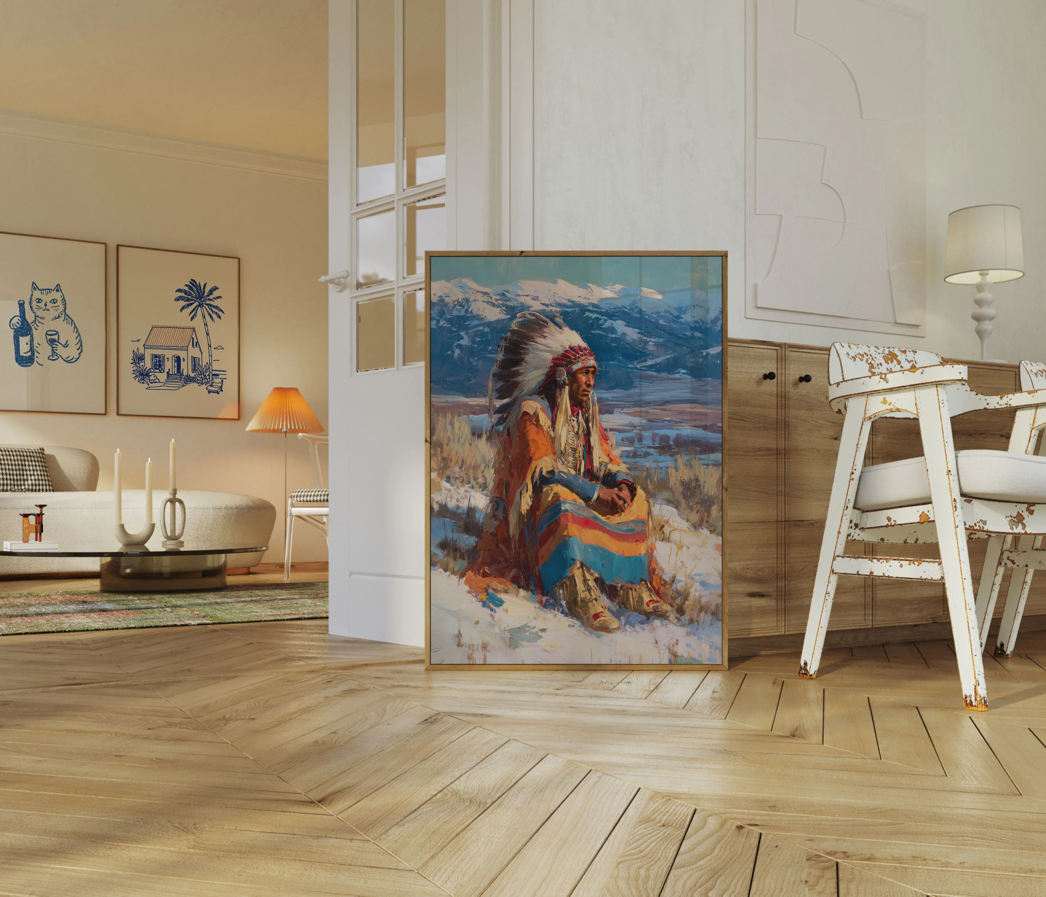 Mountain Chief Winter Scene Poster - Image 5
