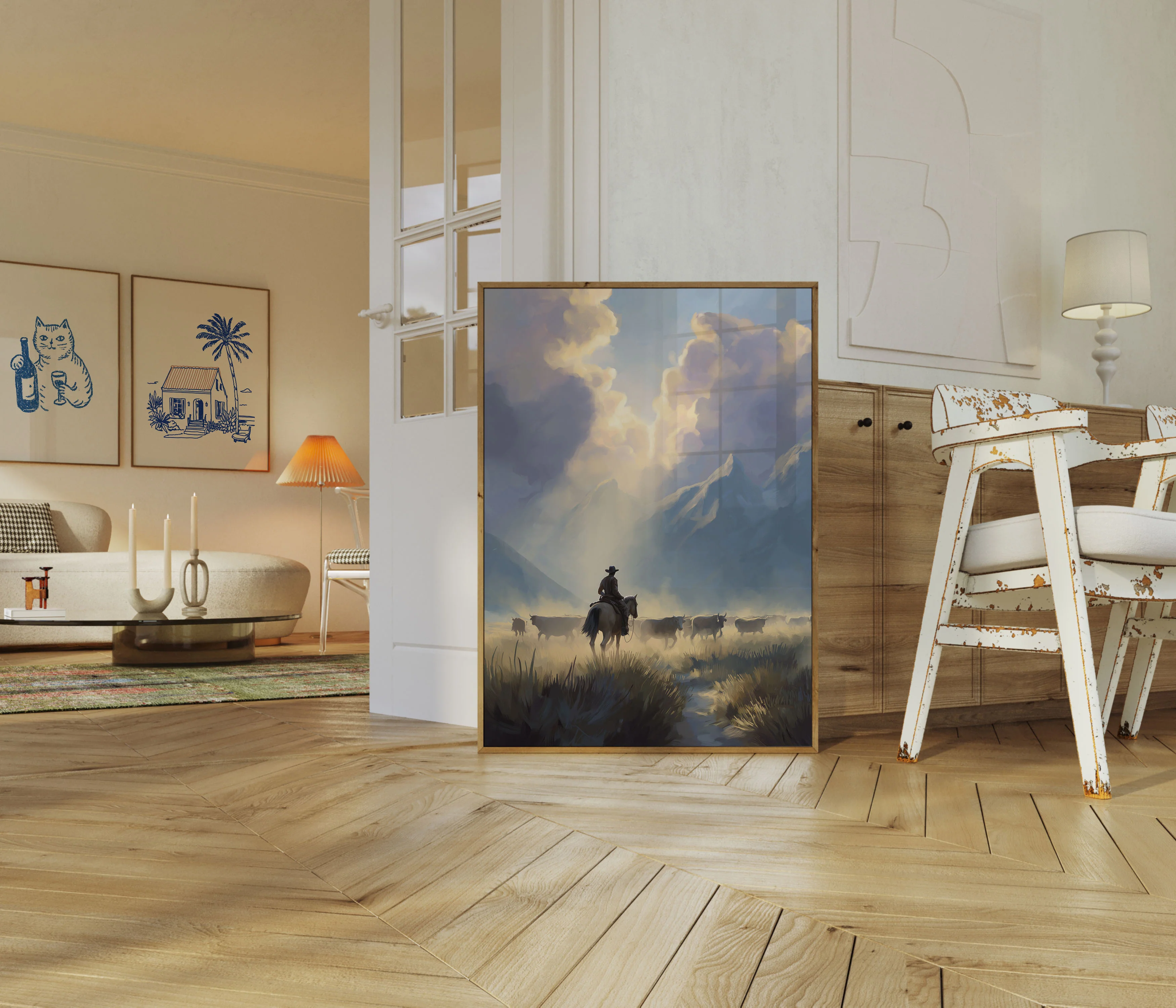 Mountain Cowboy Cattle Drive Poster - Image 5