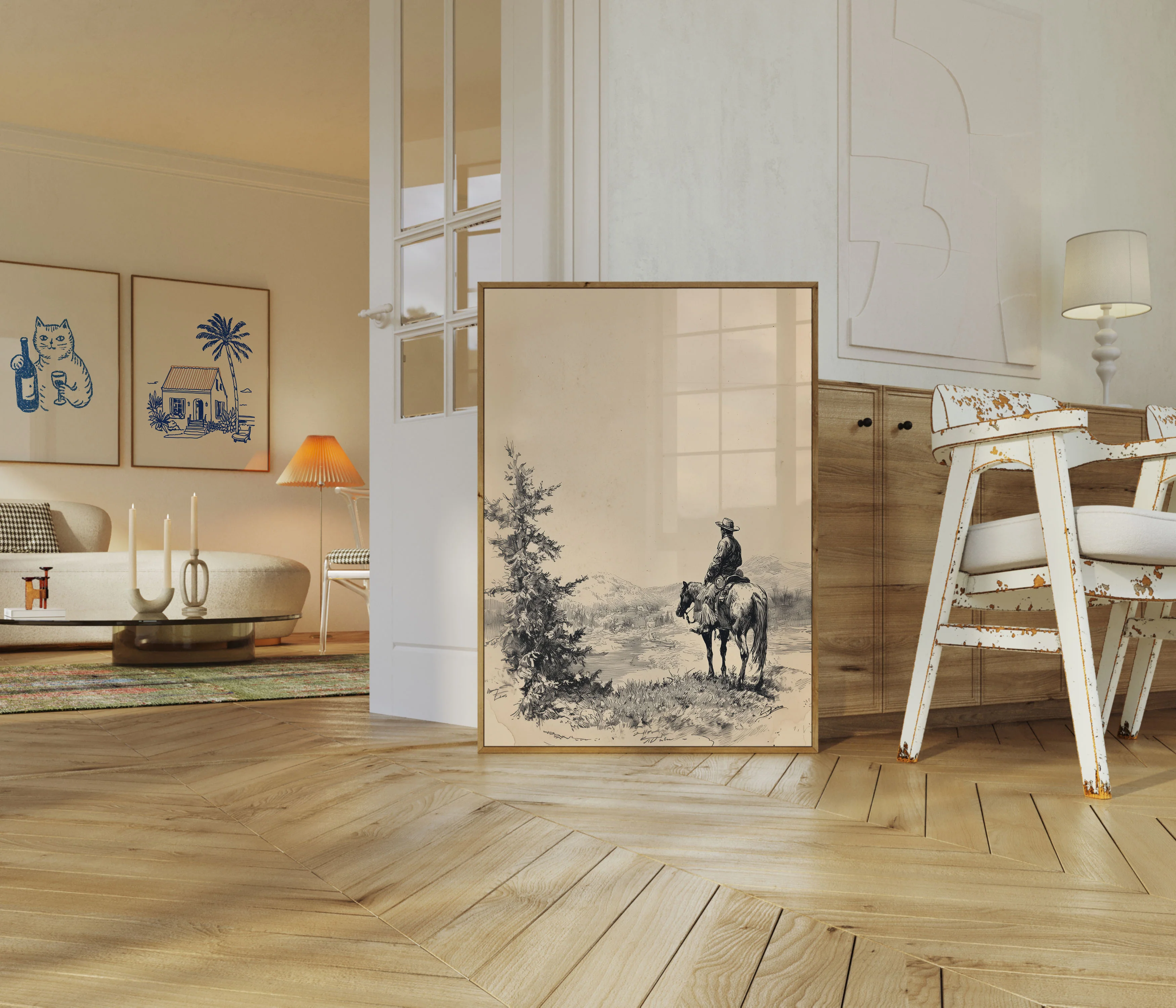 Mountain Cowboy Solitude Poster - Image 5