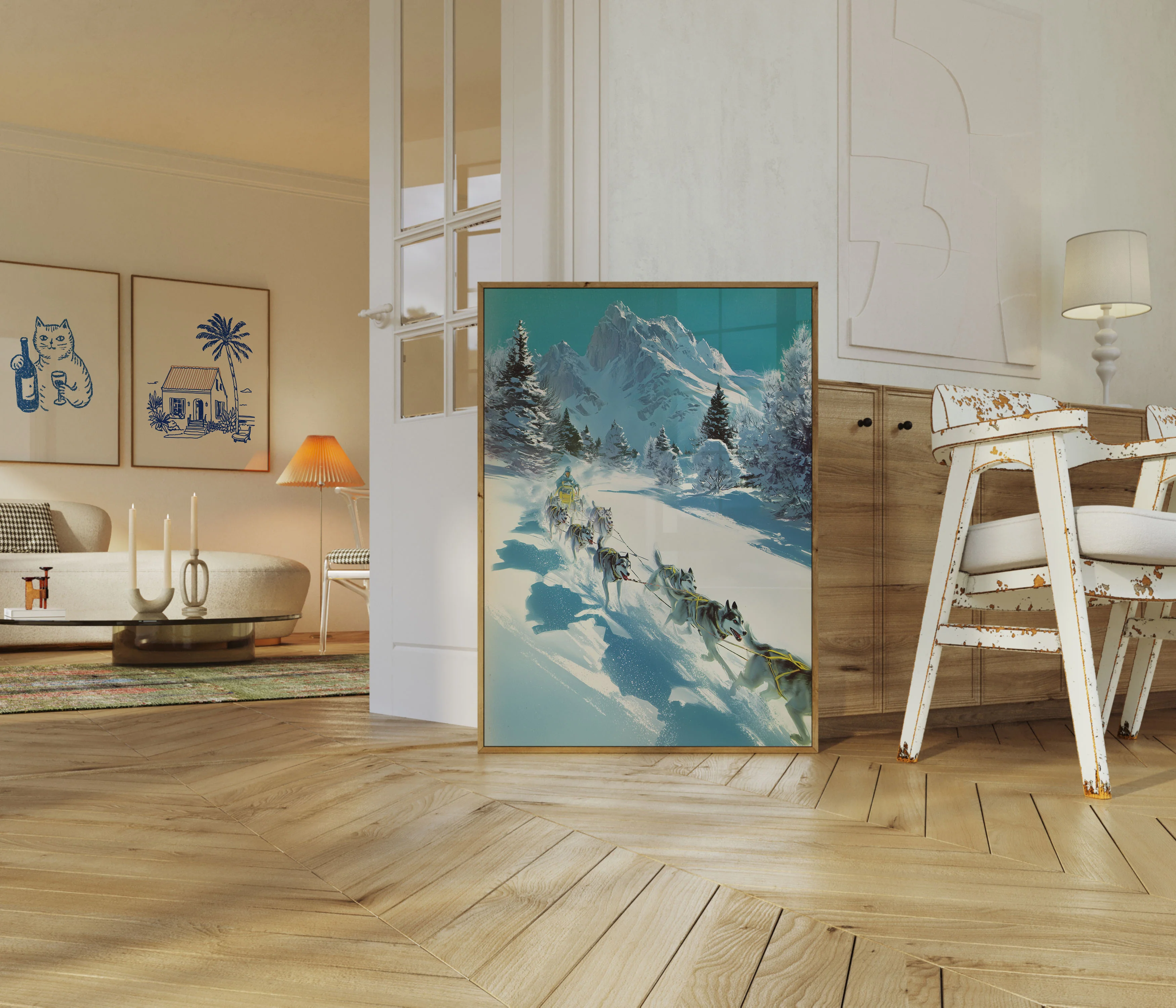 Mountain Husky Sledding Poster - Image 5
