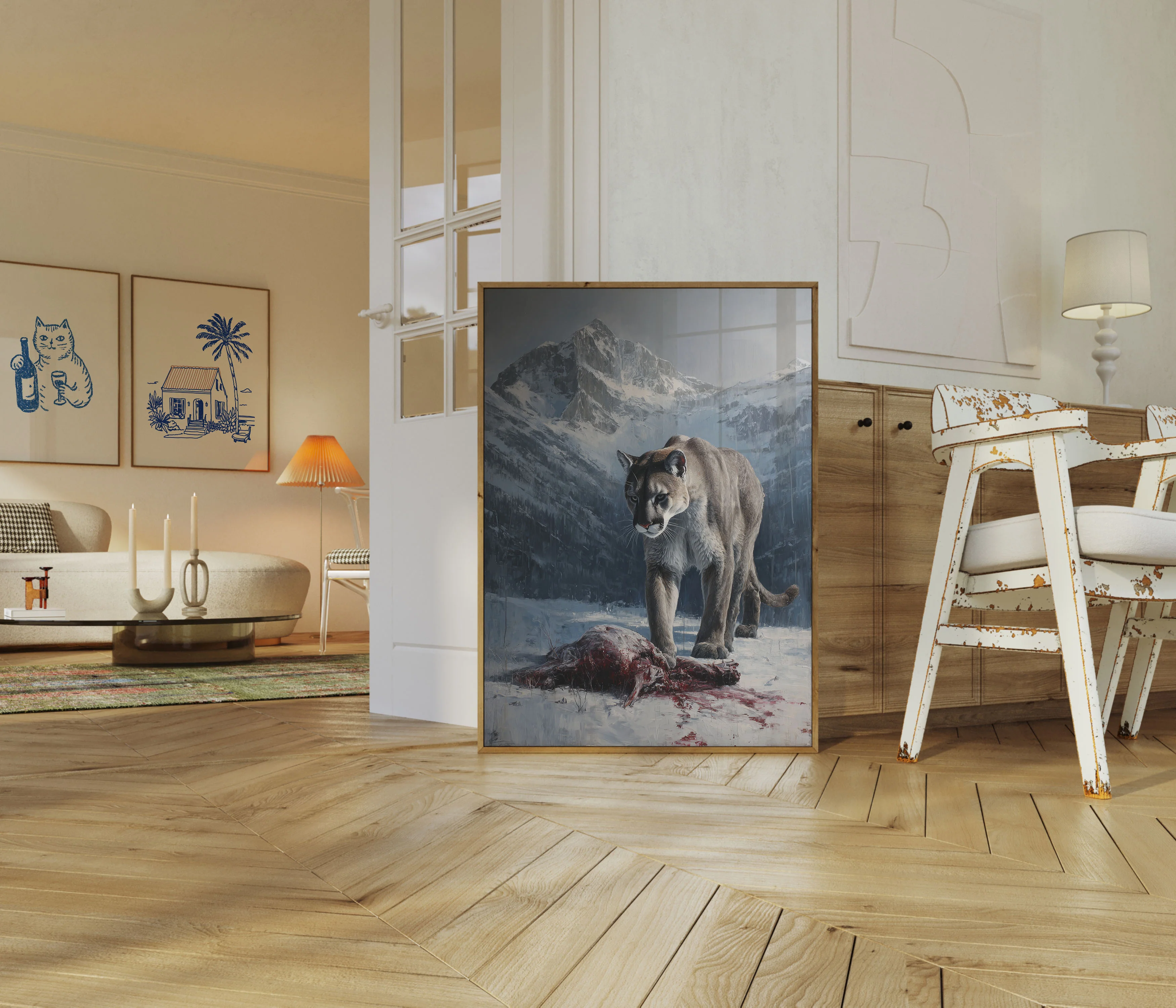 Mountain Lion Winter Hunt Poster - Image 5