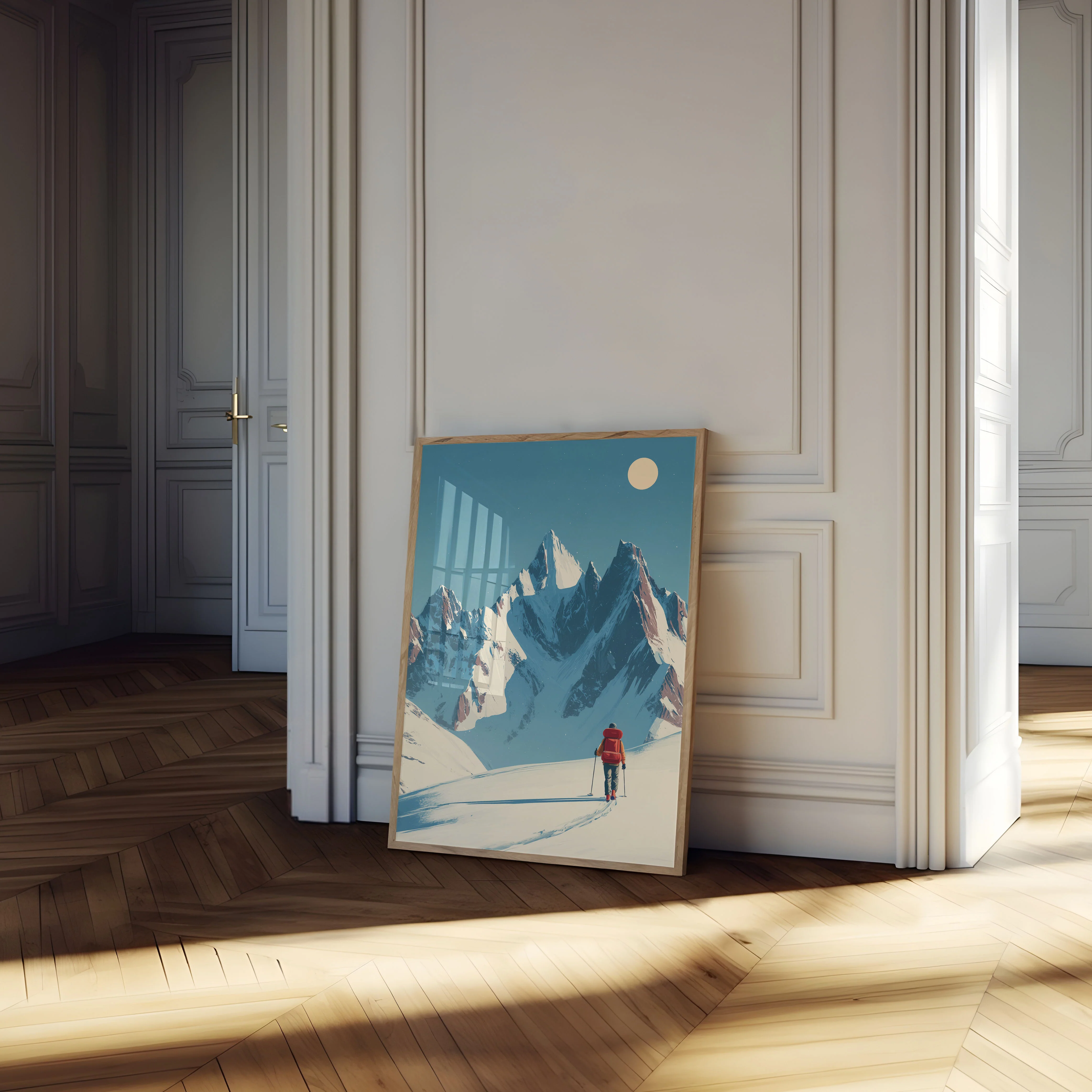 Mountain Peak Winter Ski Poster - Image 4