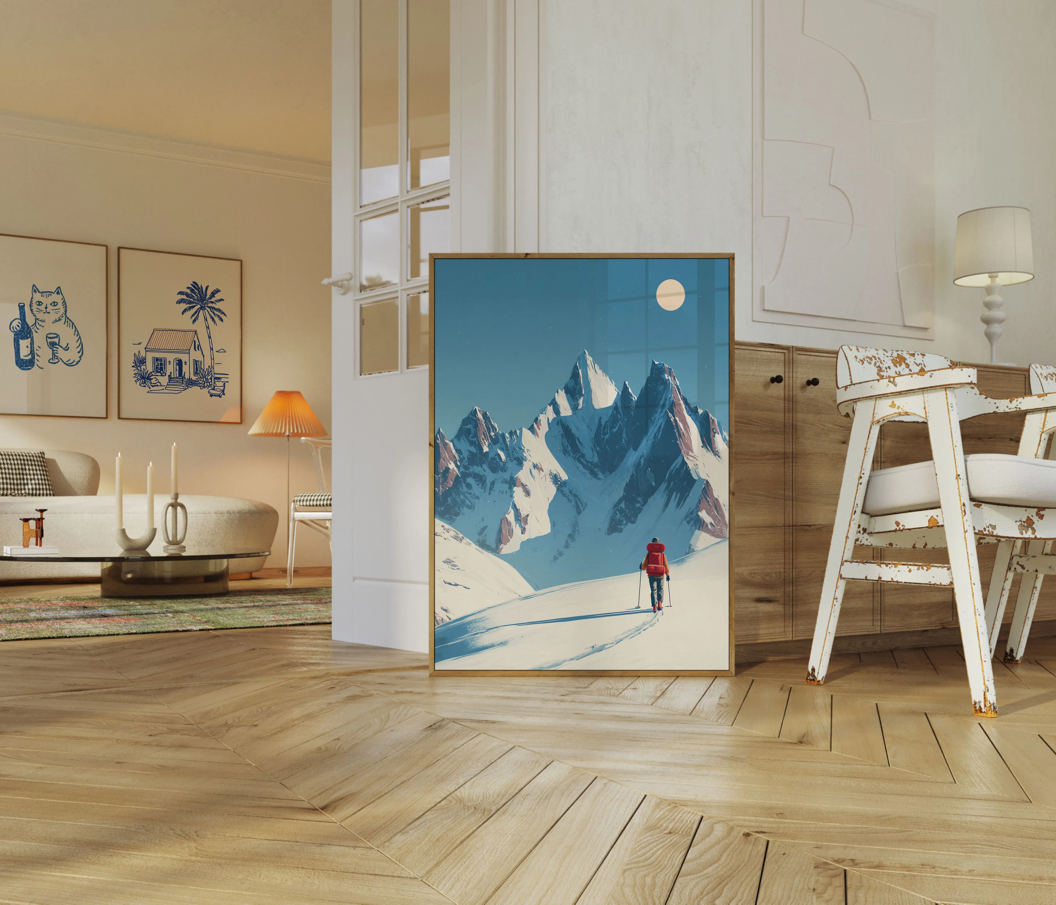 Mountain Peak Winter Ski Poster - Image 5