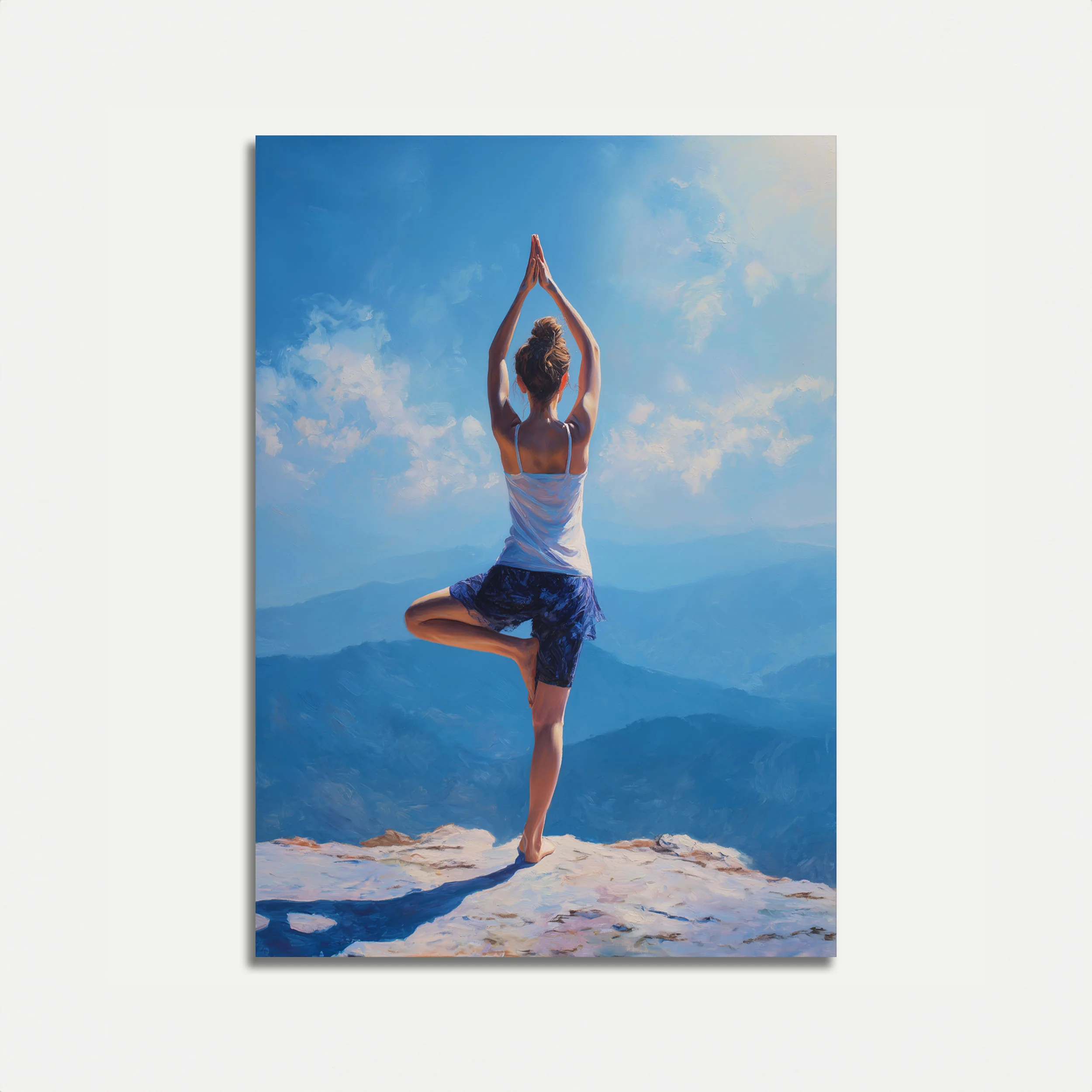 Mountain Peak Yoga Poster